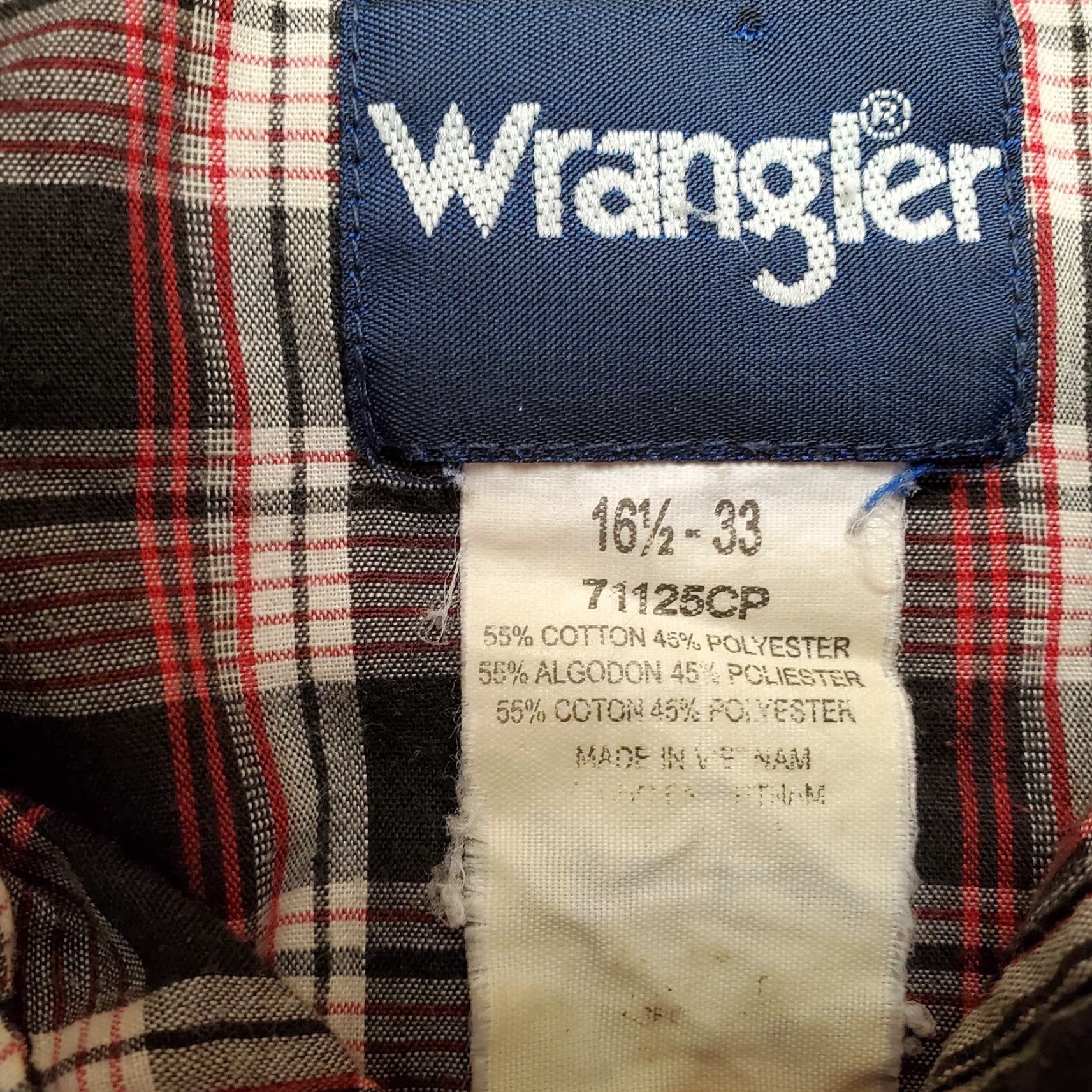 Wrangler VINTAGE Wrangler Shirt Mens 16.5 Black Red Plaid Pearl Snap Western Cowboy Shirt Mens 16.5 Red Plaid Snap Western Cowboy Size US XL / EU 56 / 4 - 4 Thumbnail