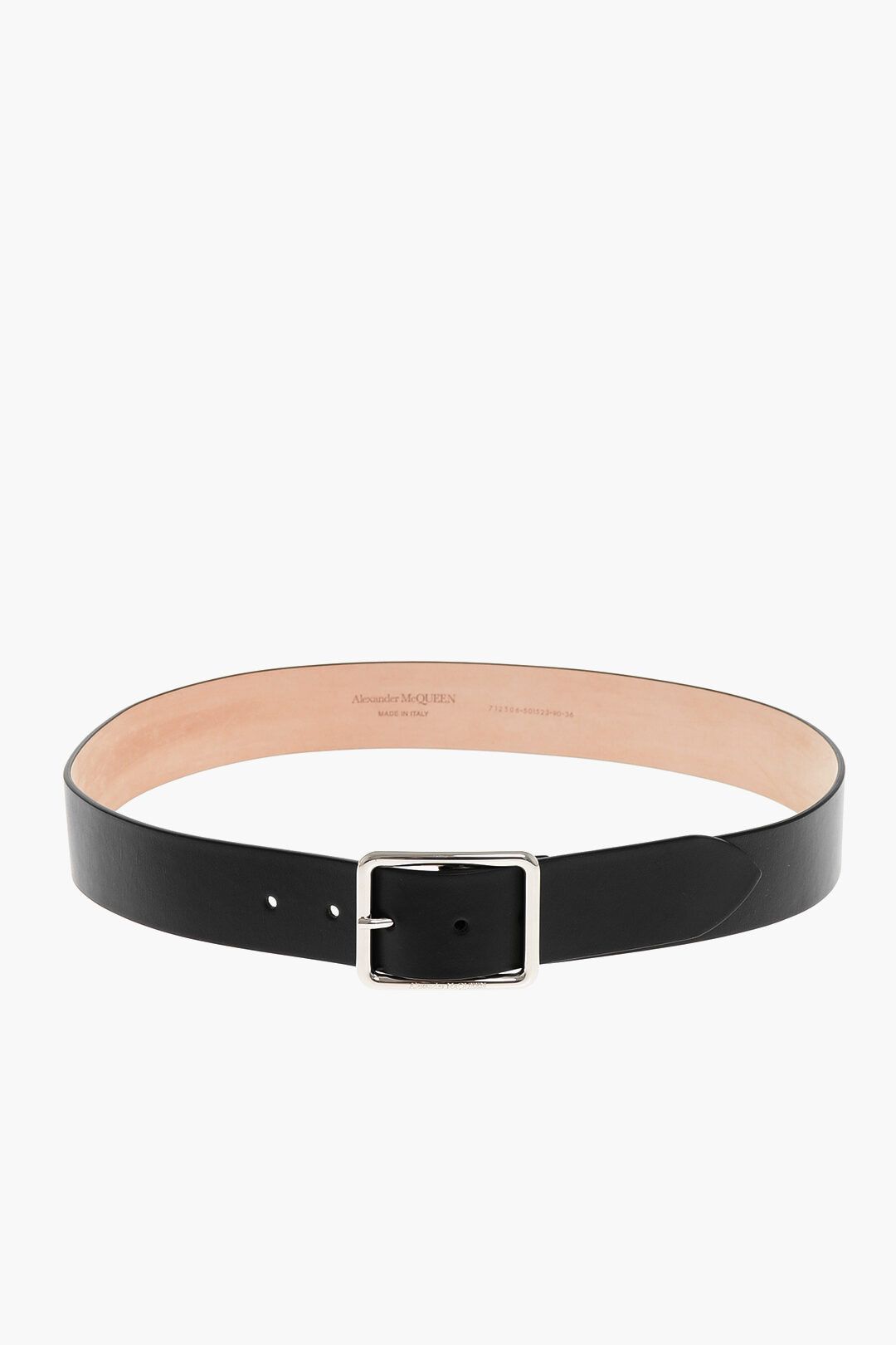 Alexander McQueen og1mm0925 Size: 90 / Leather Belt in Black Size 36 - 3 Thumbnail