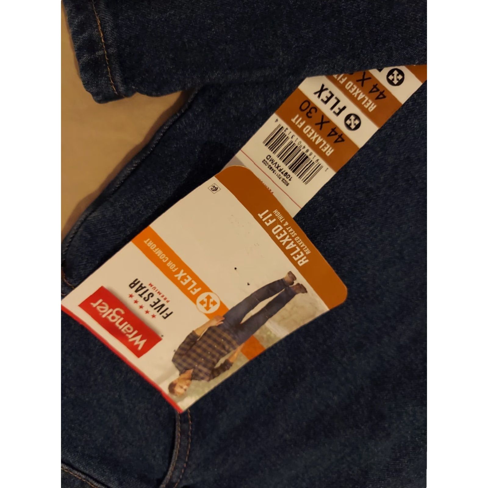 Wrangler Mens Wrangler Jeans 44x30 Relaxed Straight Denim Stretch New Size US 44 / EU 60 - 5 Thumbnail