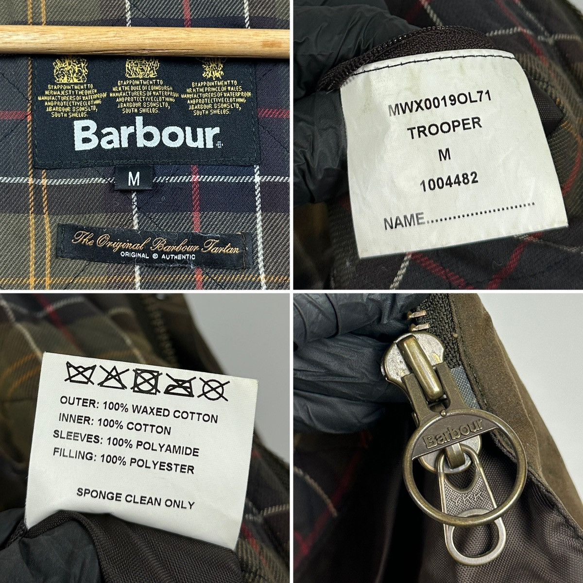 Barbour Barbour Trooper Olive Green Waxed Coat Jacket Size US M / EU 48-50 / 2 - 22 Thumbnail