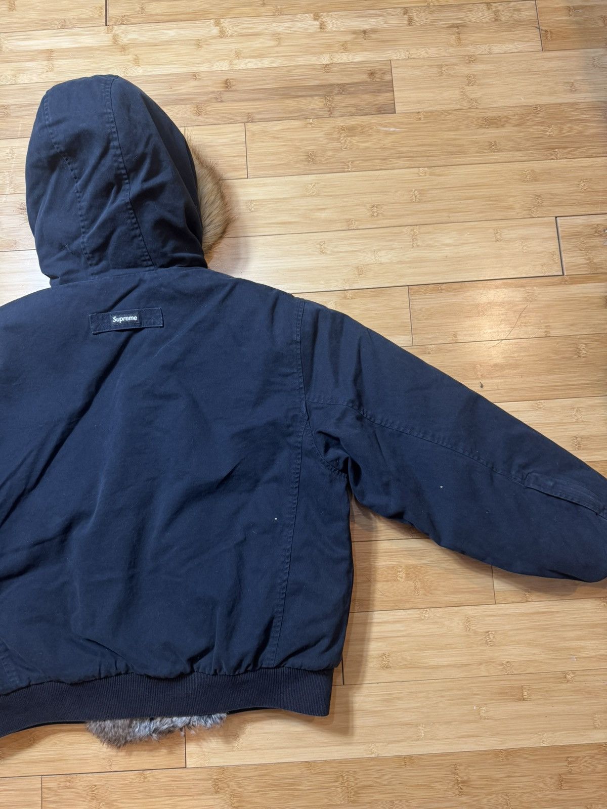 Supreme Supreme Reversible Faux Fur Hooded Work Jacket Black Size S Size US S / EU 44-46 / 1 - 14 Thumbnail