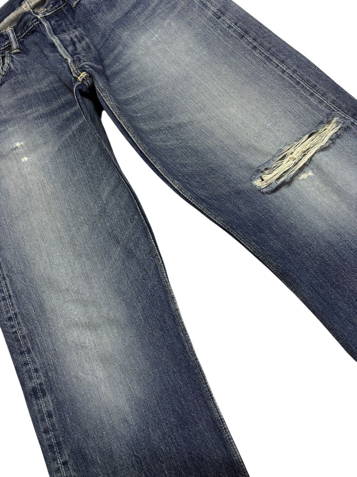 Japanese Brand Vtg 90s Warehouse Japan Dubbleworks Selvedge Distress Jeans Size US 29 - 5 Thumbnail