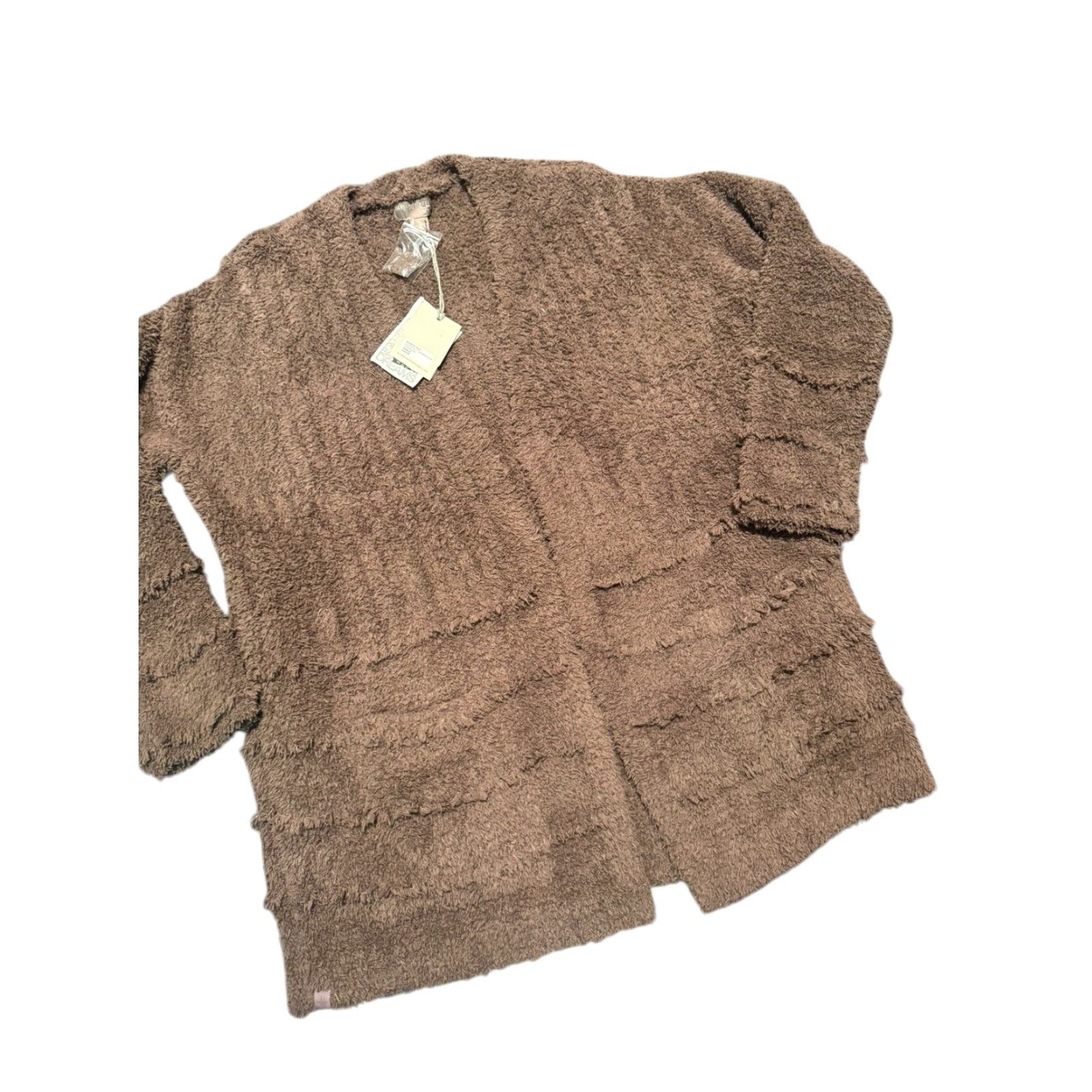 Vintage Barefoot Dreams Cardigan Boardwalk CozyChic Brown Medium NWT Size M / US 6-8 / IT 42-44 - 5 Thumbnail
