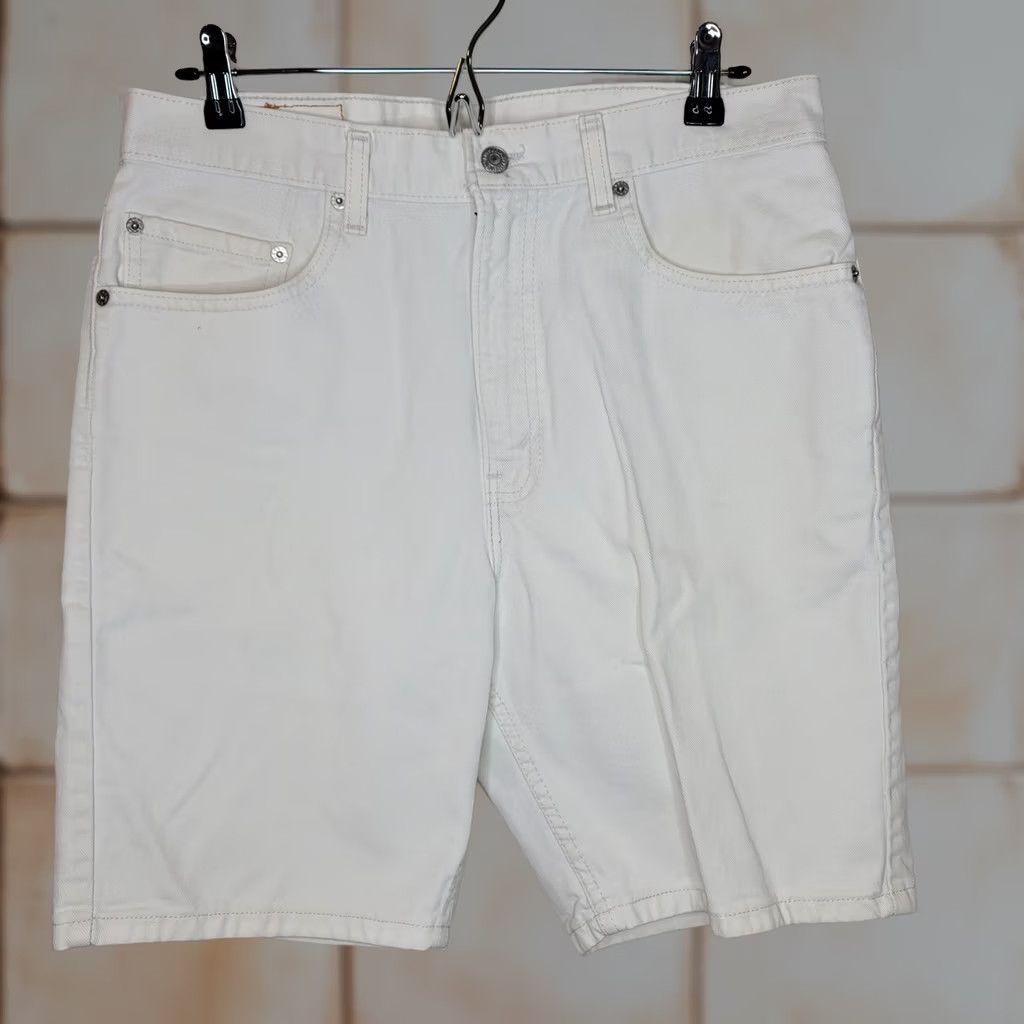 Levi's VINTAGE Levi's Shorts 34 White Denim 5-Pocket 505 Regular Fit Bermuda Casual USA Mens Size US 34 / EU 50 - 1 Thumbnail