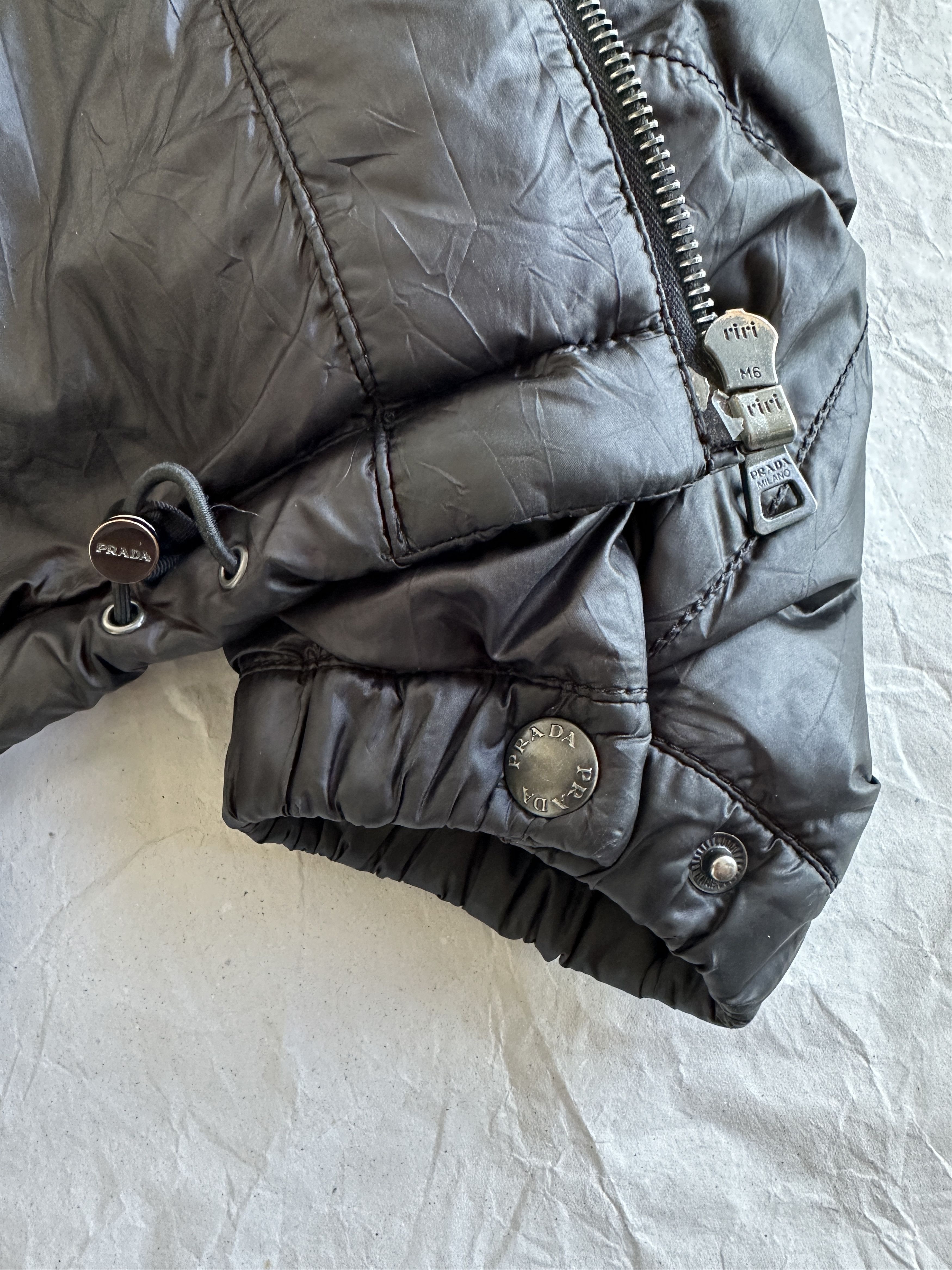 Prada Down Jacket Nylon Short Puffer | Grailed