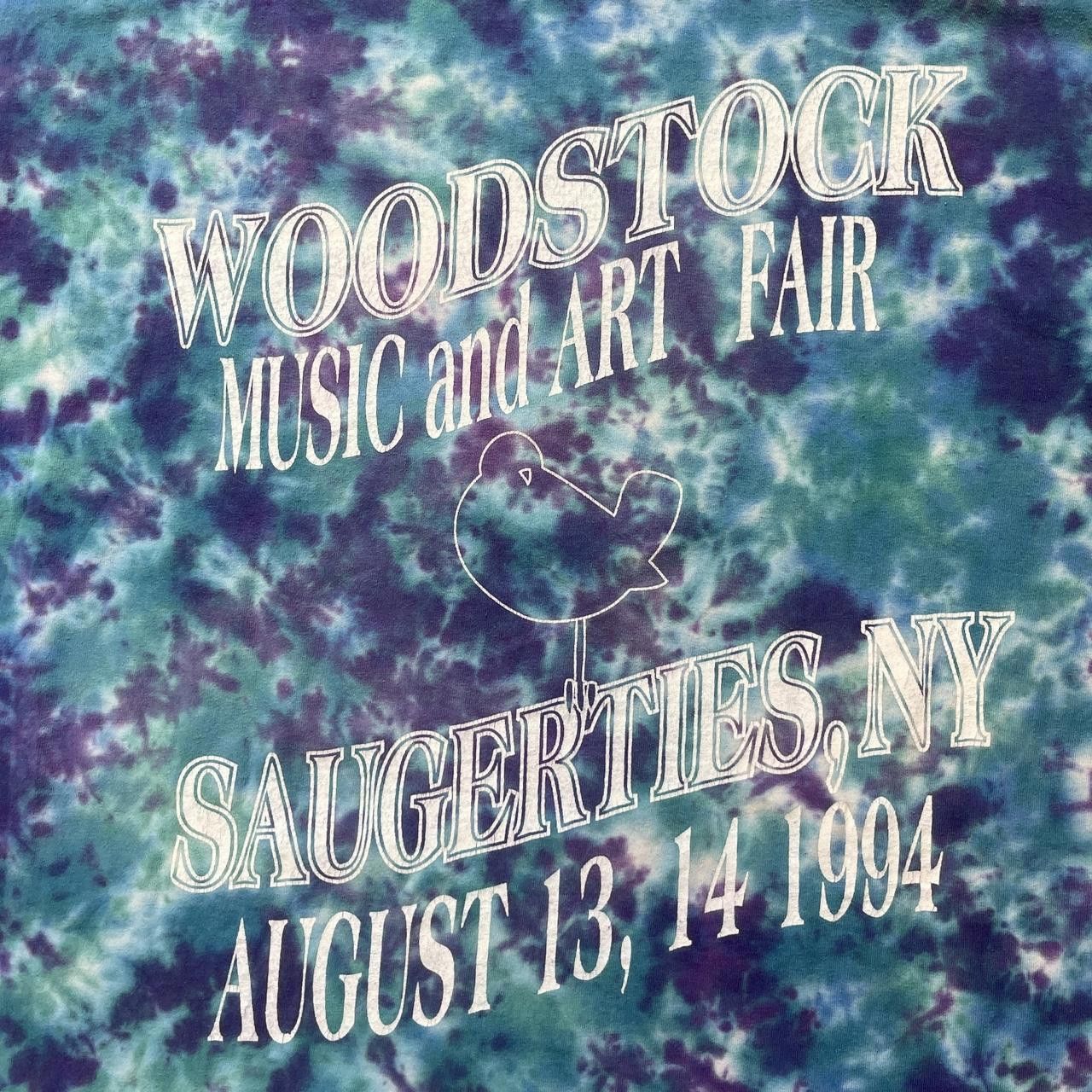 Designer Vintage Woodstock Festival 1994 Tie-Dye Graphic Tee Size US XL / EU 56 / 4 - 5 Thumbnail