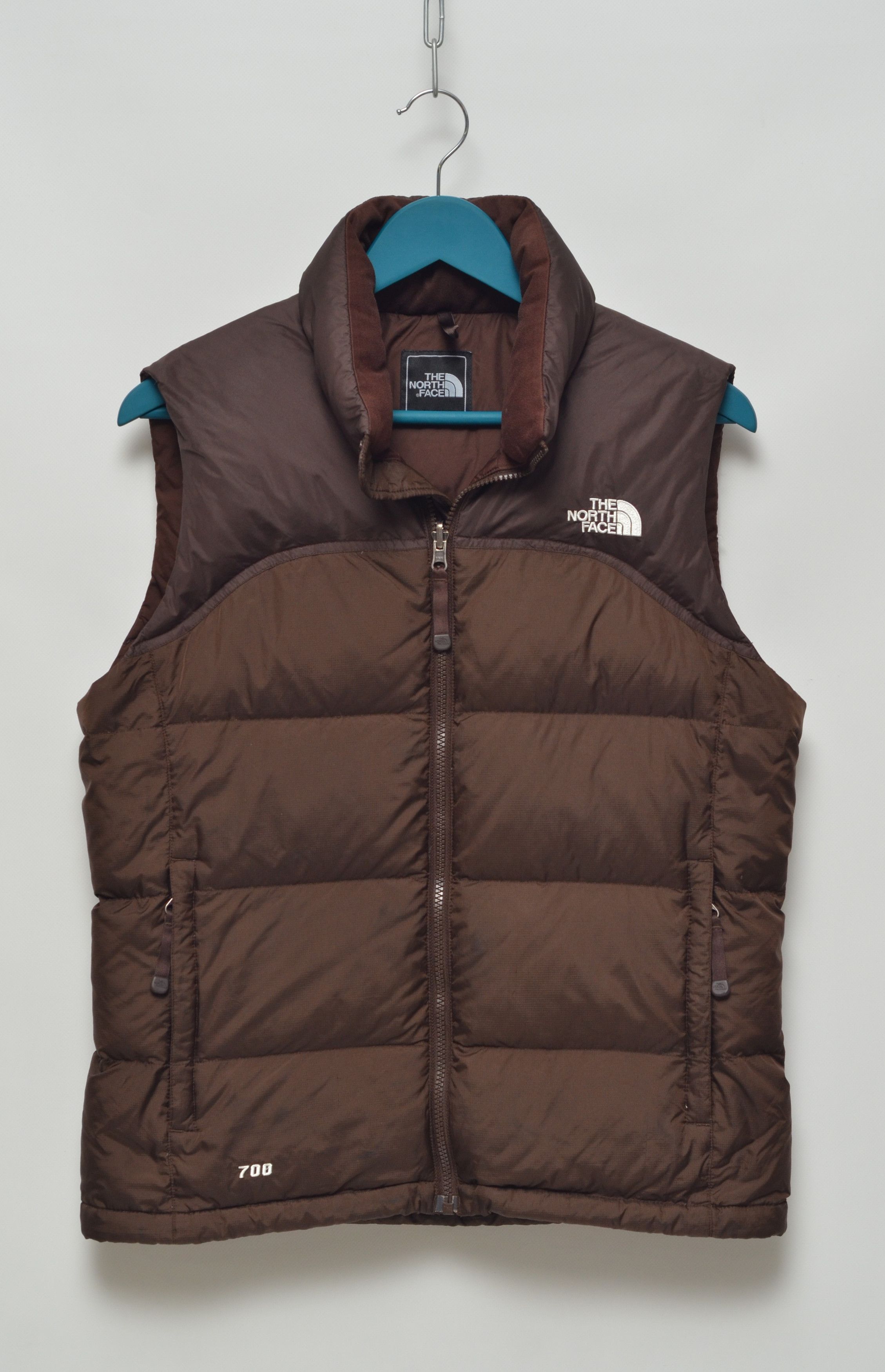The North Face 700 Fill Power Goose Down Vest, Women's Size XS Nylon brown type Vintage Second Hand