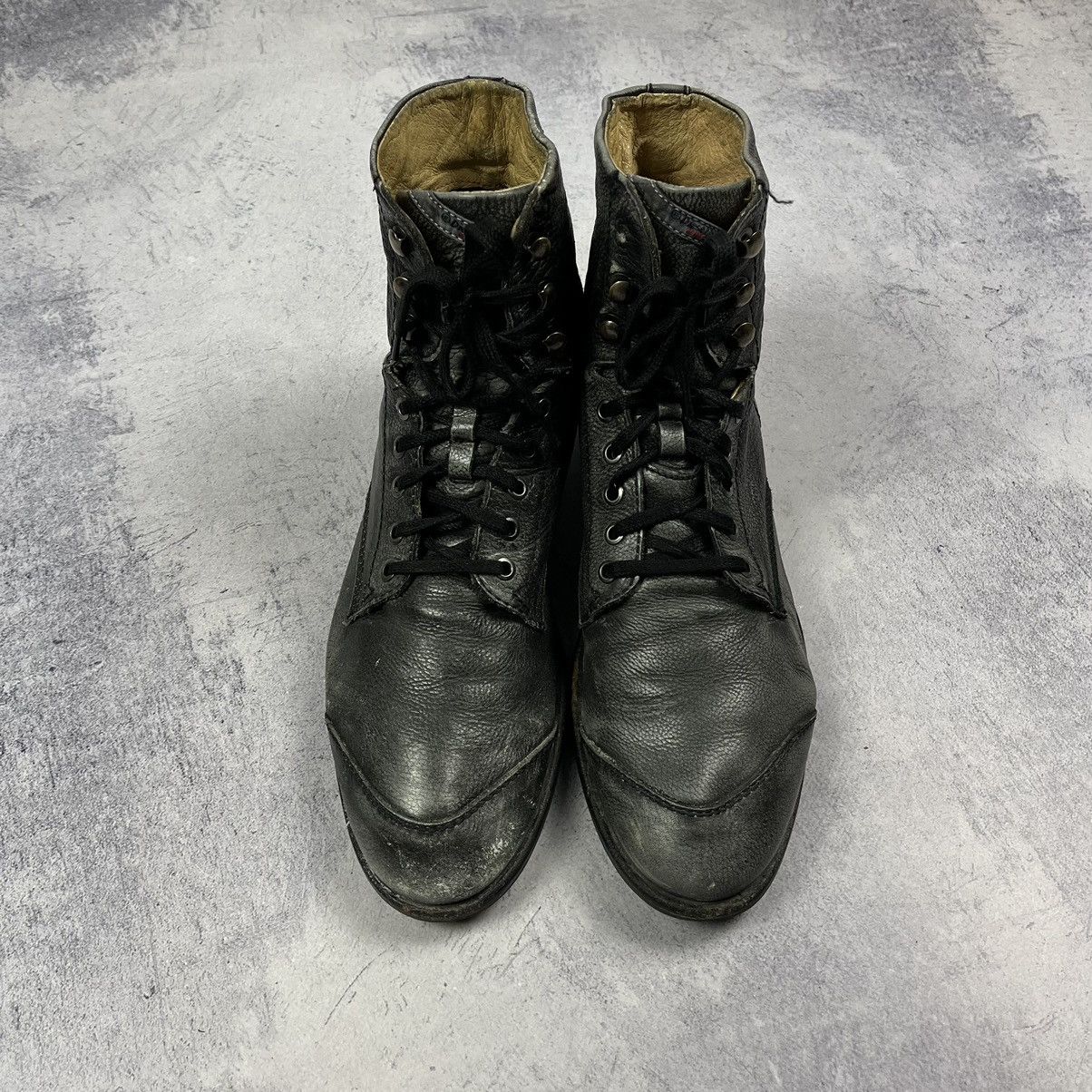 Diesel Vintage Diesel Avant Garde leather distressed boots 90’s Size US 11.5 / EU 44-45 - 5 Thumbnail