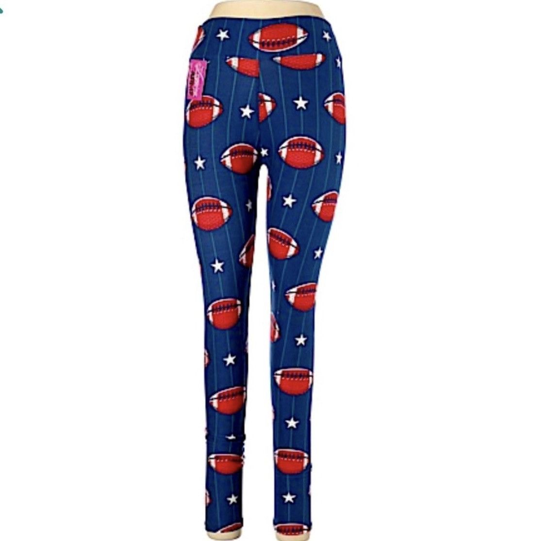 Other FOOTBALL PRINT MID RISE LEGGINGS OS Size 24" / US 00 / IT 34 - 7 Thumbnail