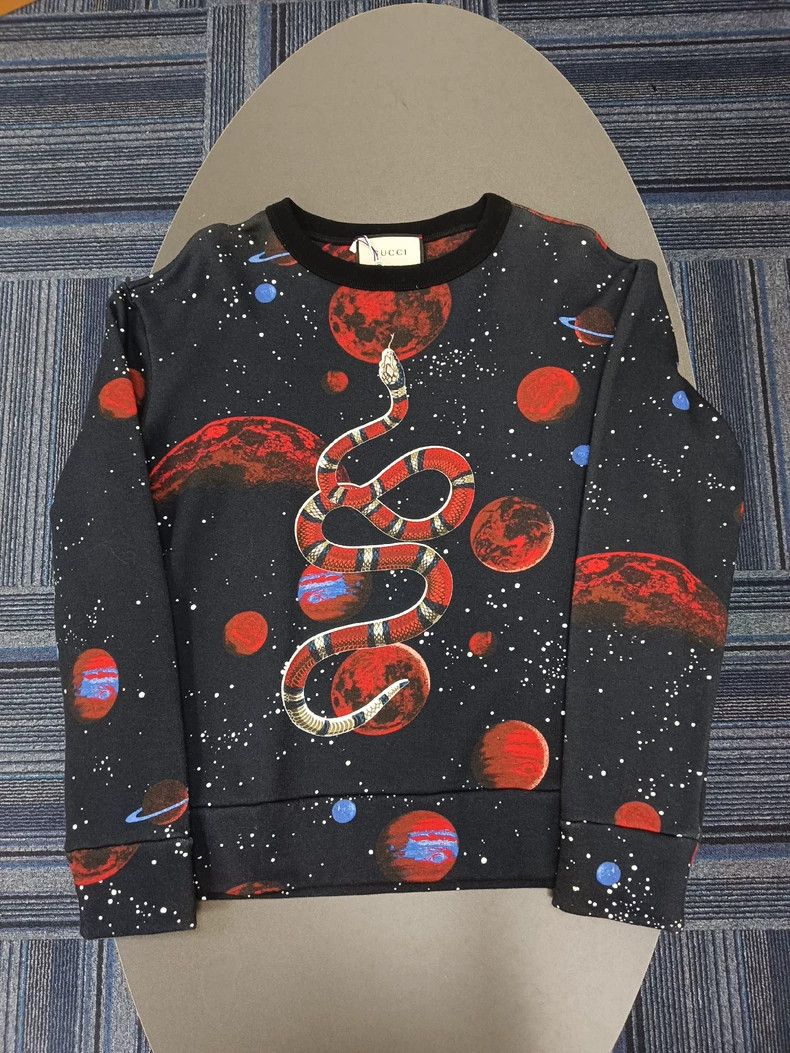 Gucci Gucci Red snake pattern round-neck sweatshirt 2504-Nextarro Size US XS / EU 42 / 0 - 1 Thumbnail
