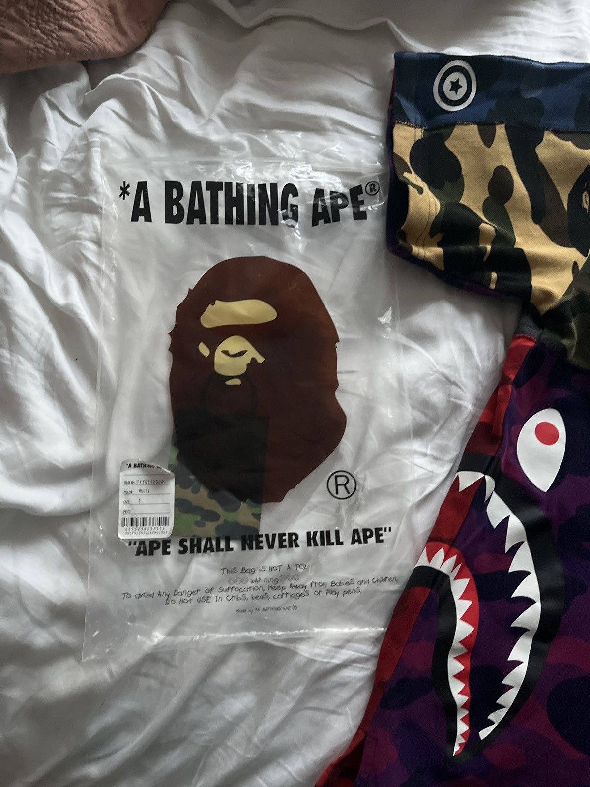 Bape Mix Camo Relaxed Side Shark Polo | Grailed