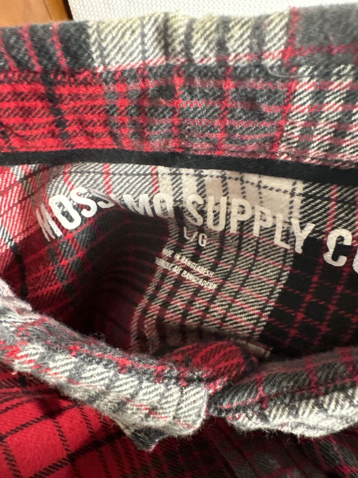 Mossimo Mossimo Supply Co. Red Flannel Plaid Shirt Size US L / EU 52-54 / 3 - 3 Thumbnail