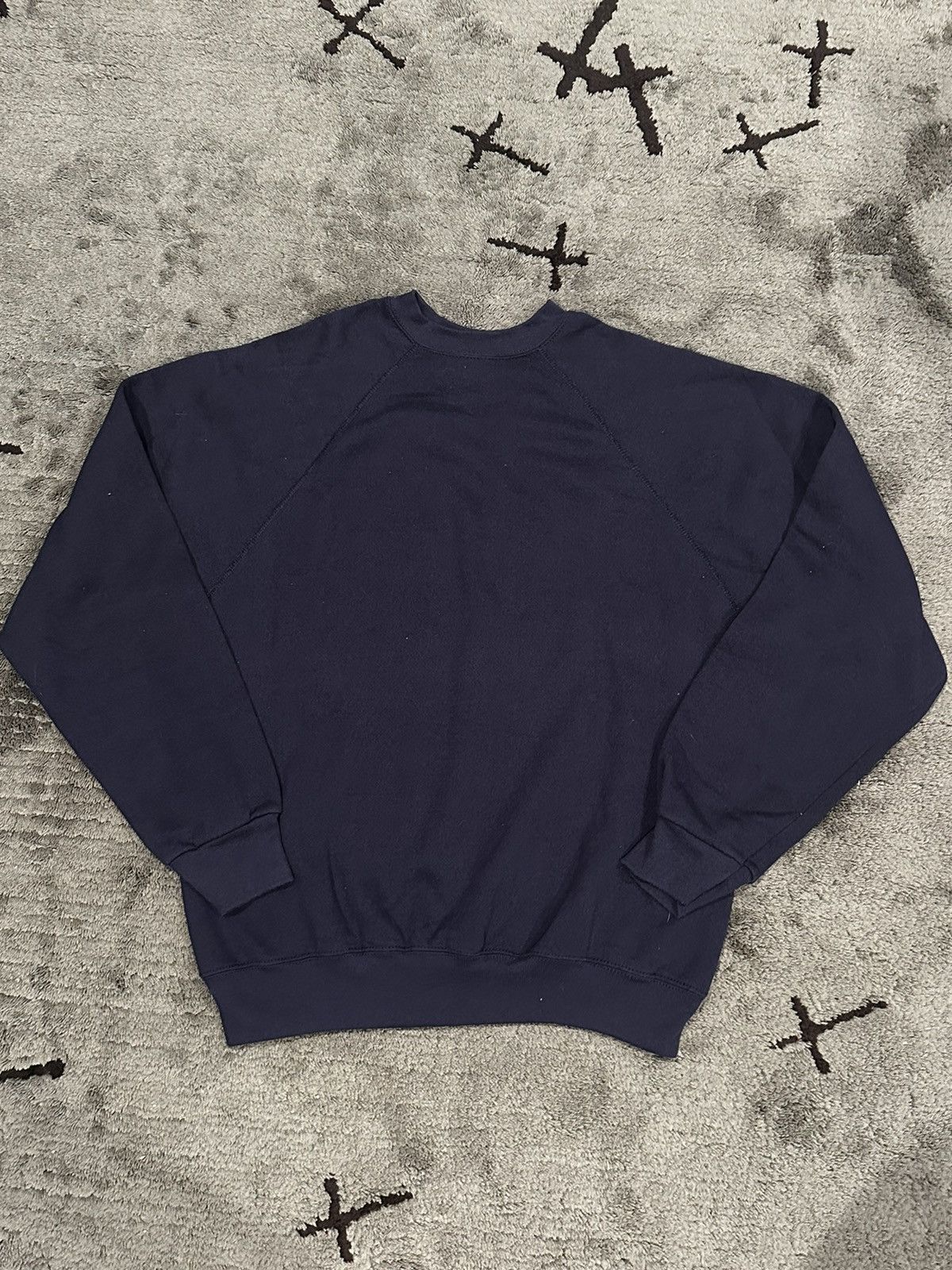 Tultex × Vintage Vintage Tulex Navy Blank Sweatshirt Size US L / EU 52-54 / 3 - 1 Thumbnail