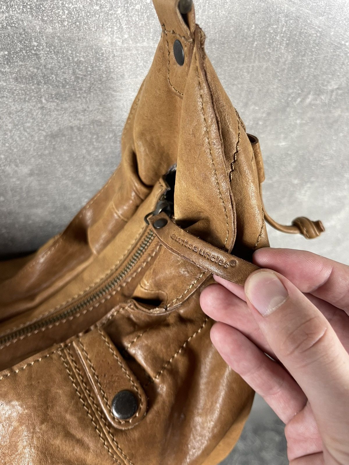 Genuine Leather Aunts Uncles Brown Leather Hobo Shoulder Vintage Slouchy Bag Size ONE SIZE - 11 Thumbnail
