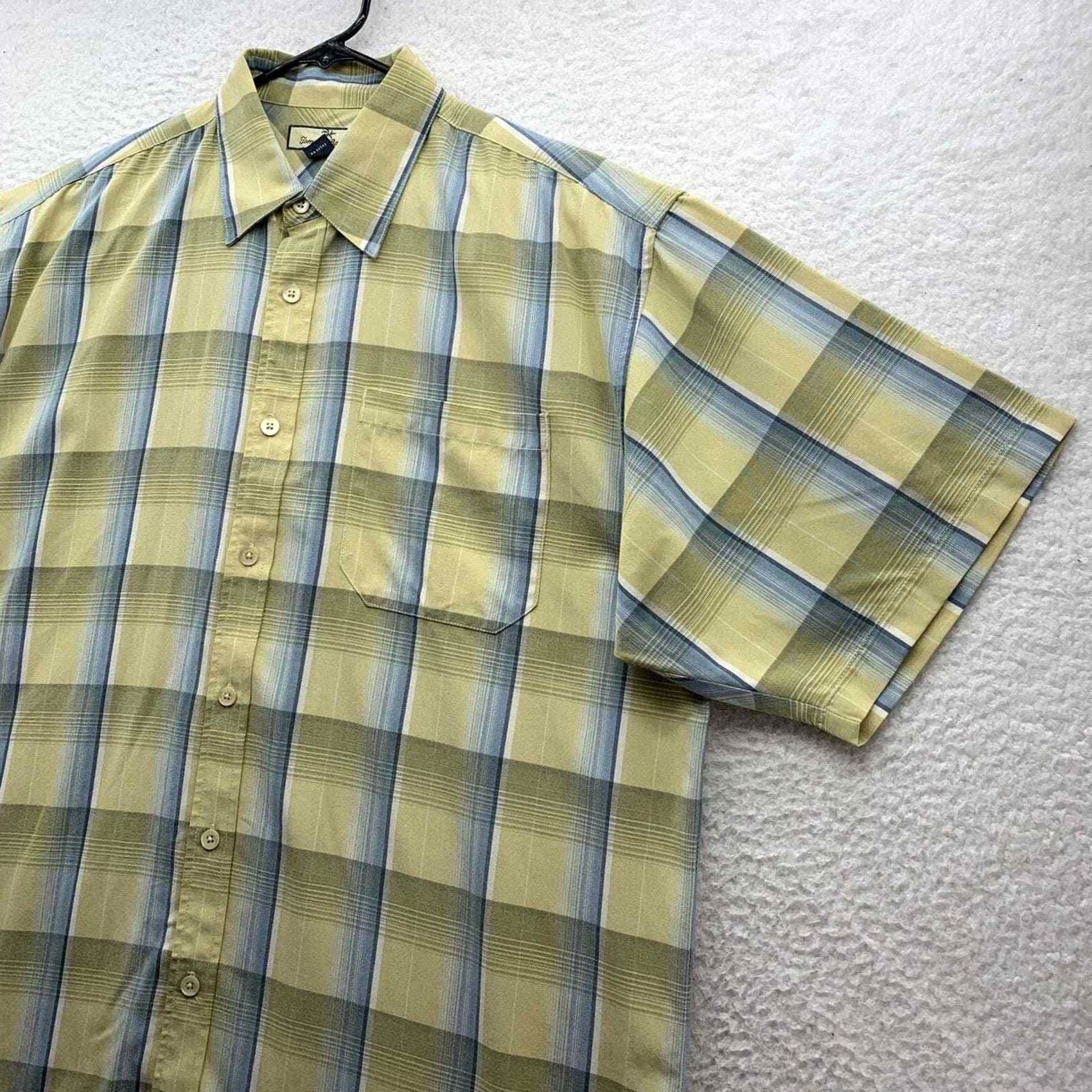 Tommy Bahama Tommy Bahama Button Up Shirt Mens L Large Yellow Blue Plaid Casual Beach Hawaiian Preppy Dad Comfort Shirt Size US L / EU 52-54 / 3 - 3 Thumbnail