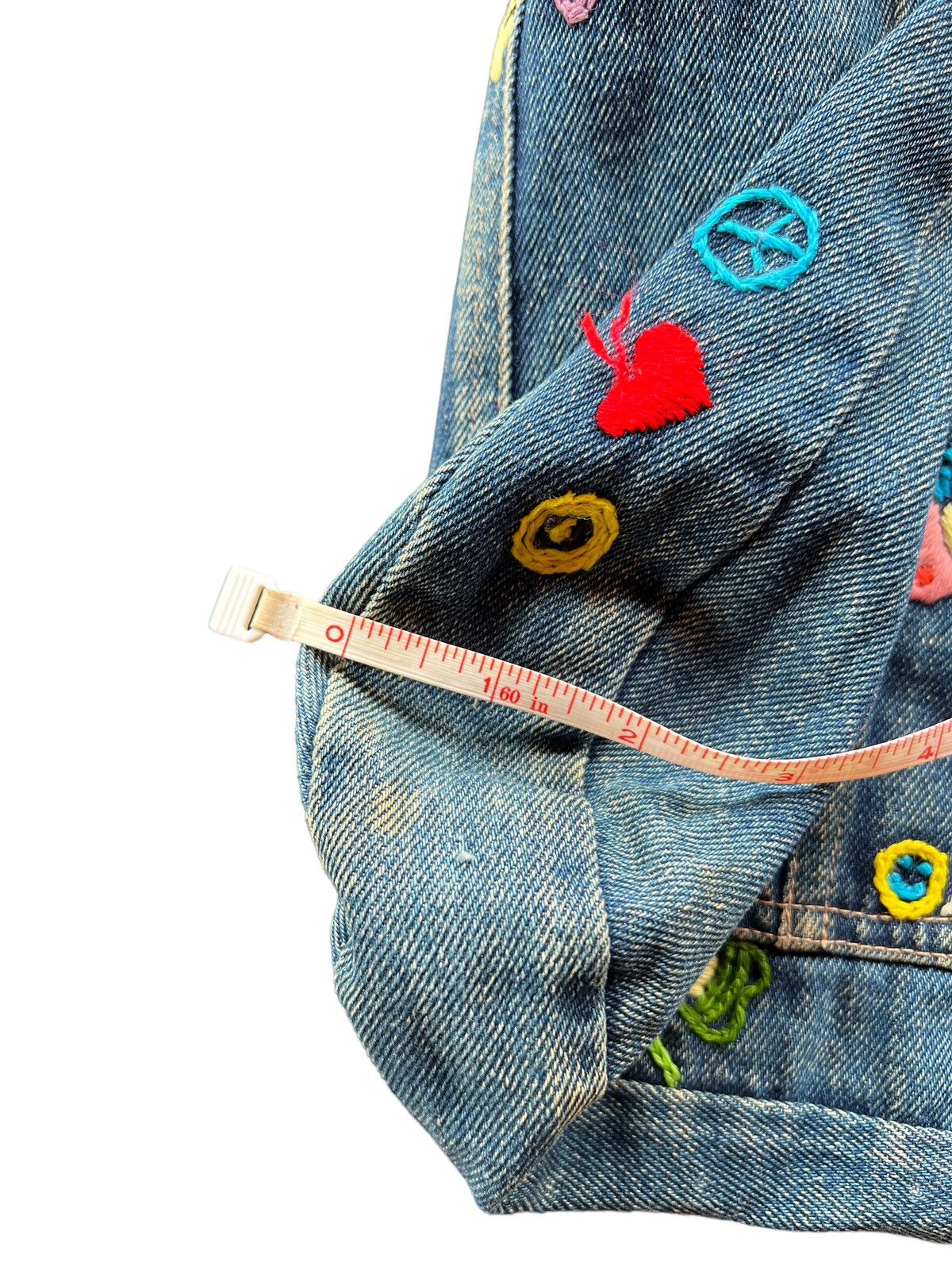 Angel Blue 1990 Angel Blue Embroidery Denim Sling Bag Size ONE SIZE - 15 Thumbnail