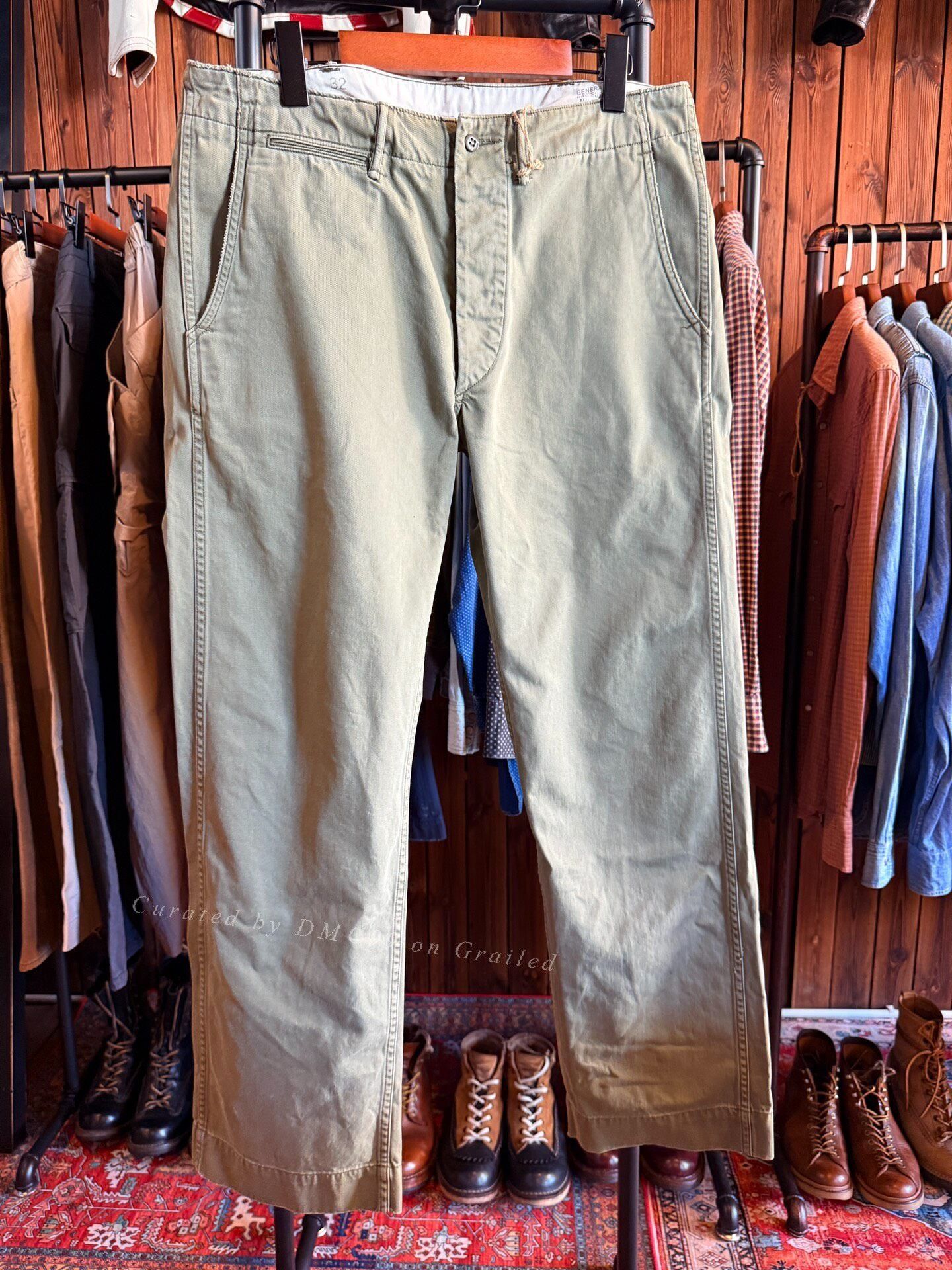 RRL Ralph Lauren RRL Double RL Military Green Casual Pants Size US 32 / EU 48 - 1 Thumbnail