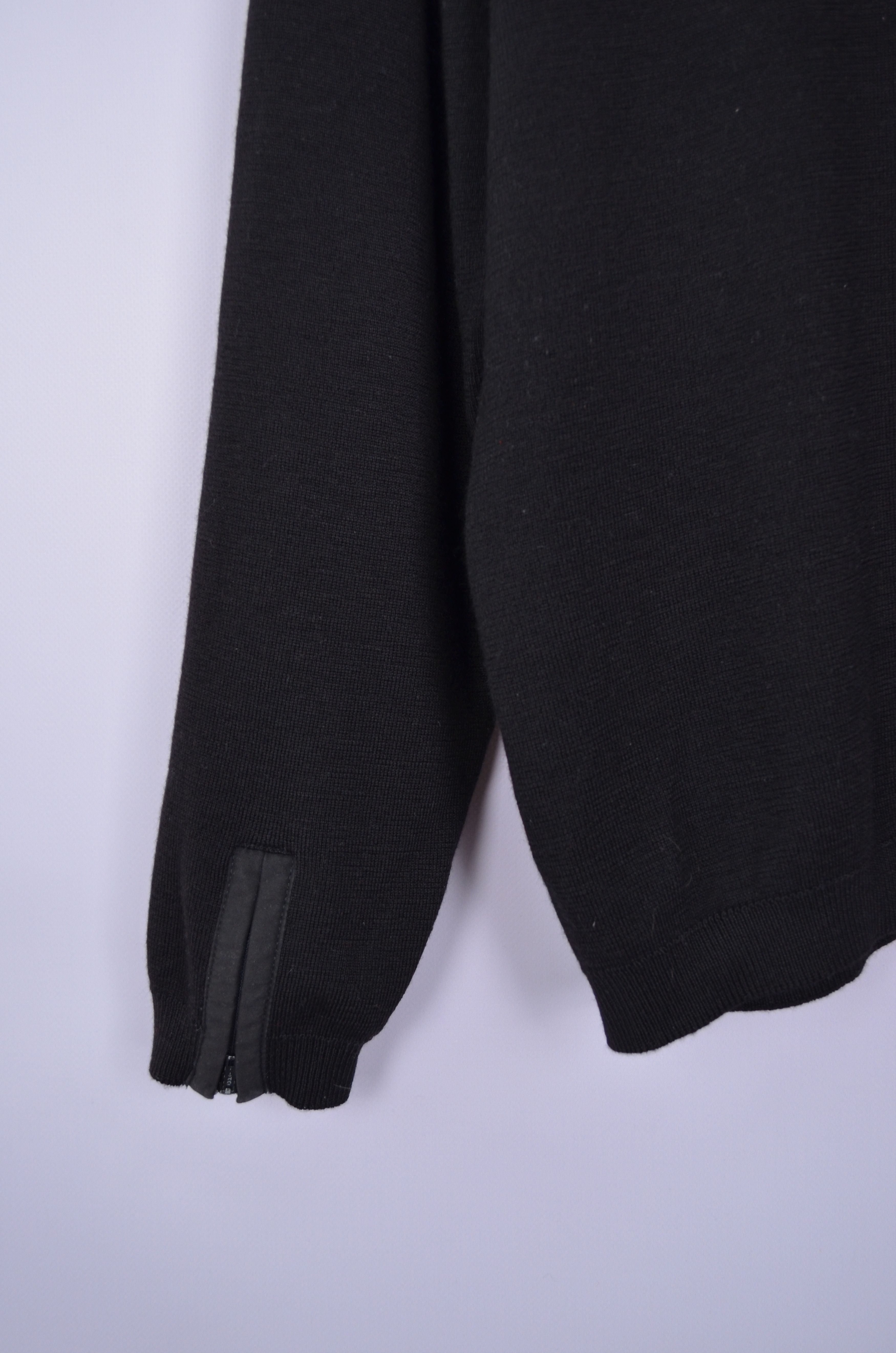 Designer × Paul & Shark Mens Paul & Shark 1/4 Zip Neck Wool Black Sweater Size L Size US L / EU 52-54 / 3 - 9 Thumbnail