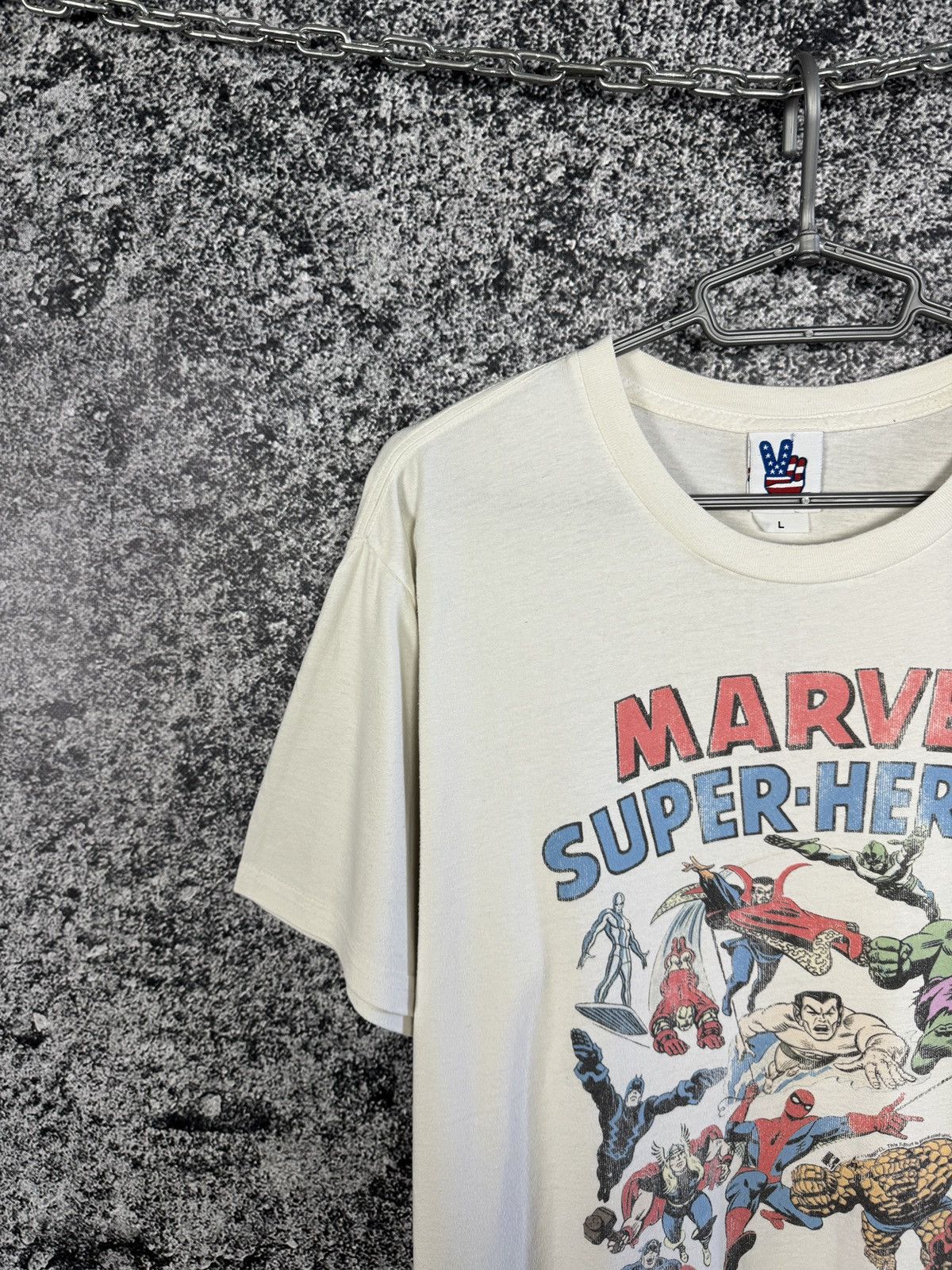 Marvel Comics Marvel Super-Heroes Vintage Tee Big Logo Made in USA Size L Size US L / EU 52-54 / 3 - 3 Thumbnail