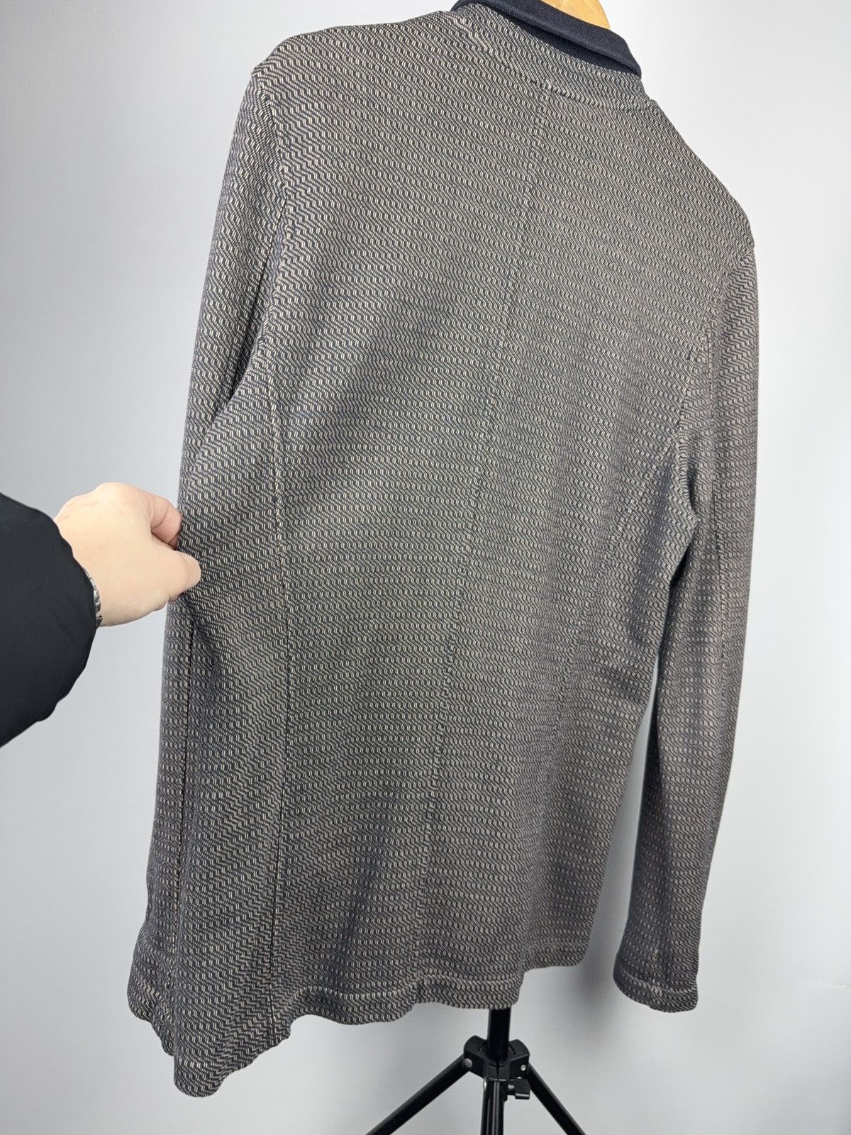 Hugo Boss Luxury 00s Hugo Boss Brown Jersey knit Blazer Jacket Size US L / EU 52-54 / 3 - 16 Thumbnail