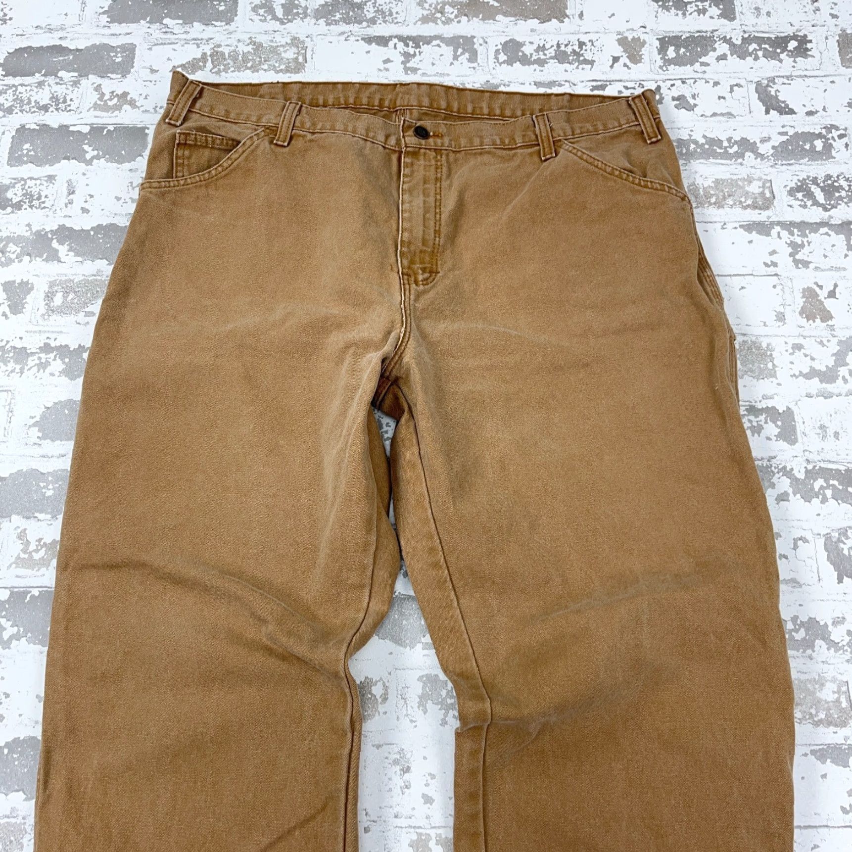Dickies Dickies Pants Men 40x30 Brown Carpenter Pants Duck Canvas Work Wear VTG Y2K Size US 40 / EU 56 - 4 Thumbnail