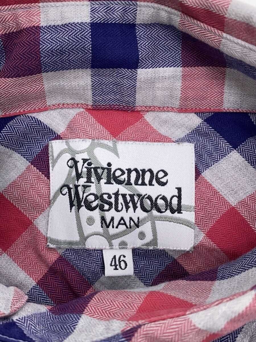 Vivienne Westwood Asymmetrical Collar Check Orb Button Shirt Size US S / EU 44-46 / 1 - 4 Thumbnail