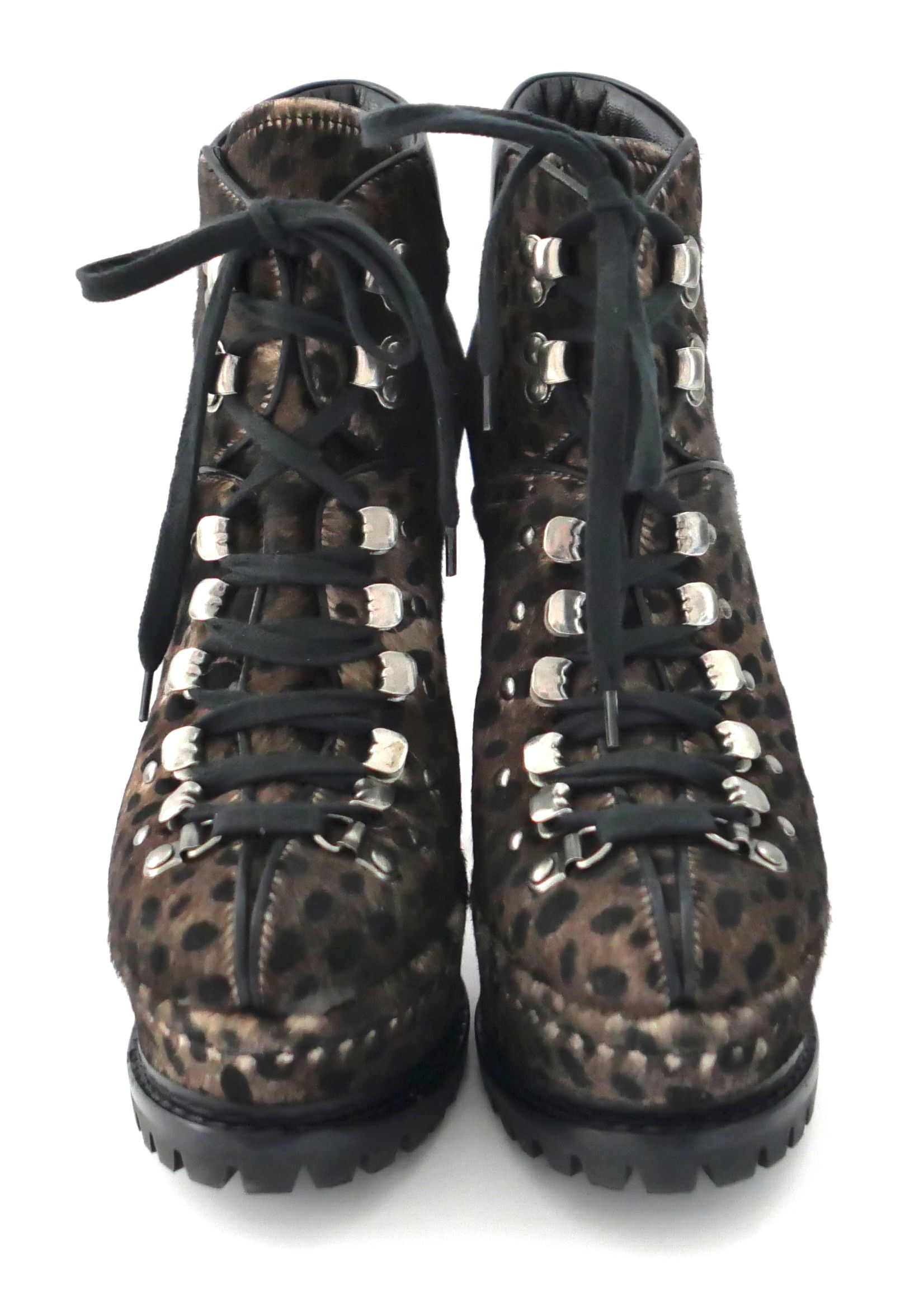Alaia Alaia Leopard Calf Skin Platform Ankle Boots Size US 7 / IT 37 - 2 Thumbnail
