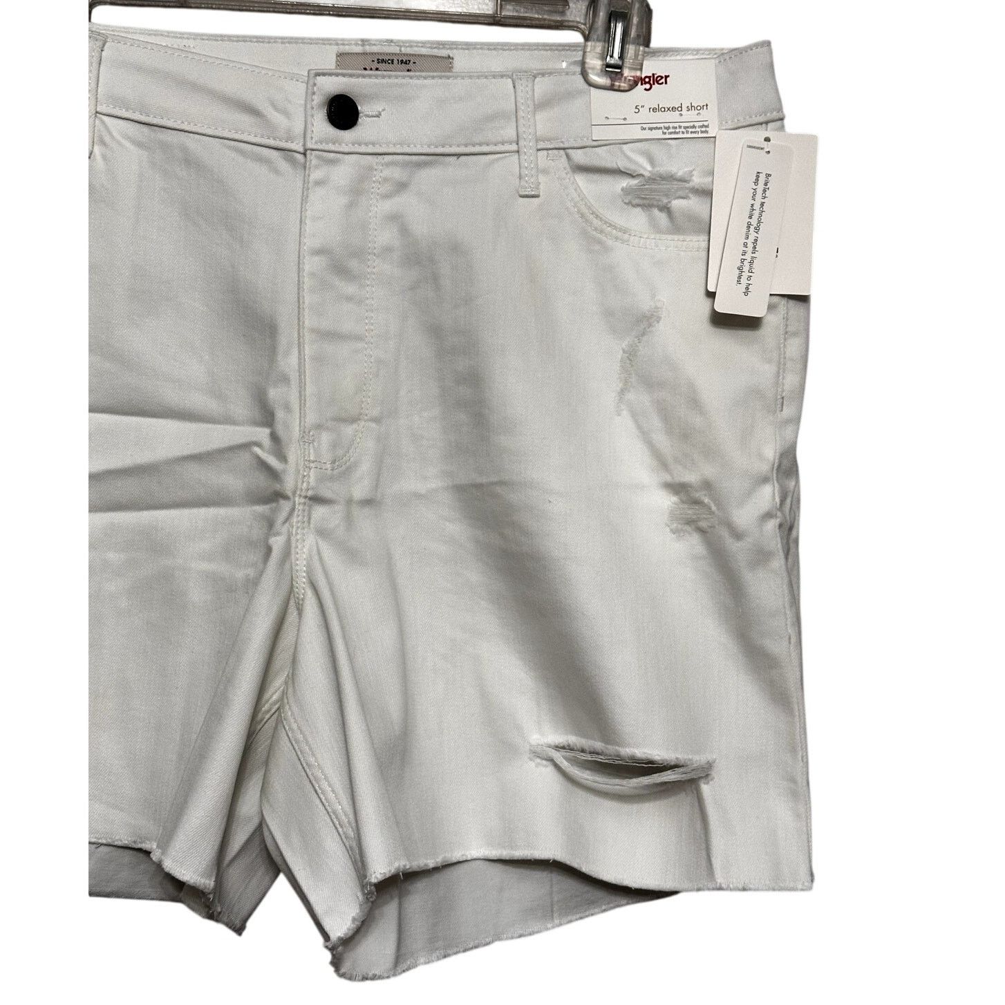 Wrangler Wrangler White 5" Relaxed Fit High Rise Shorts Jorts 14 NWT Size 36" / US 14 / IT 50 - 4 Thumbnail