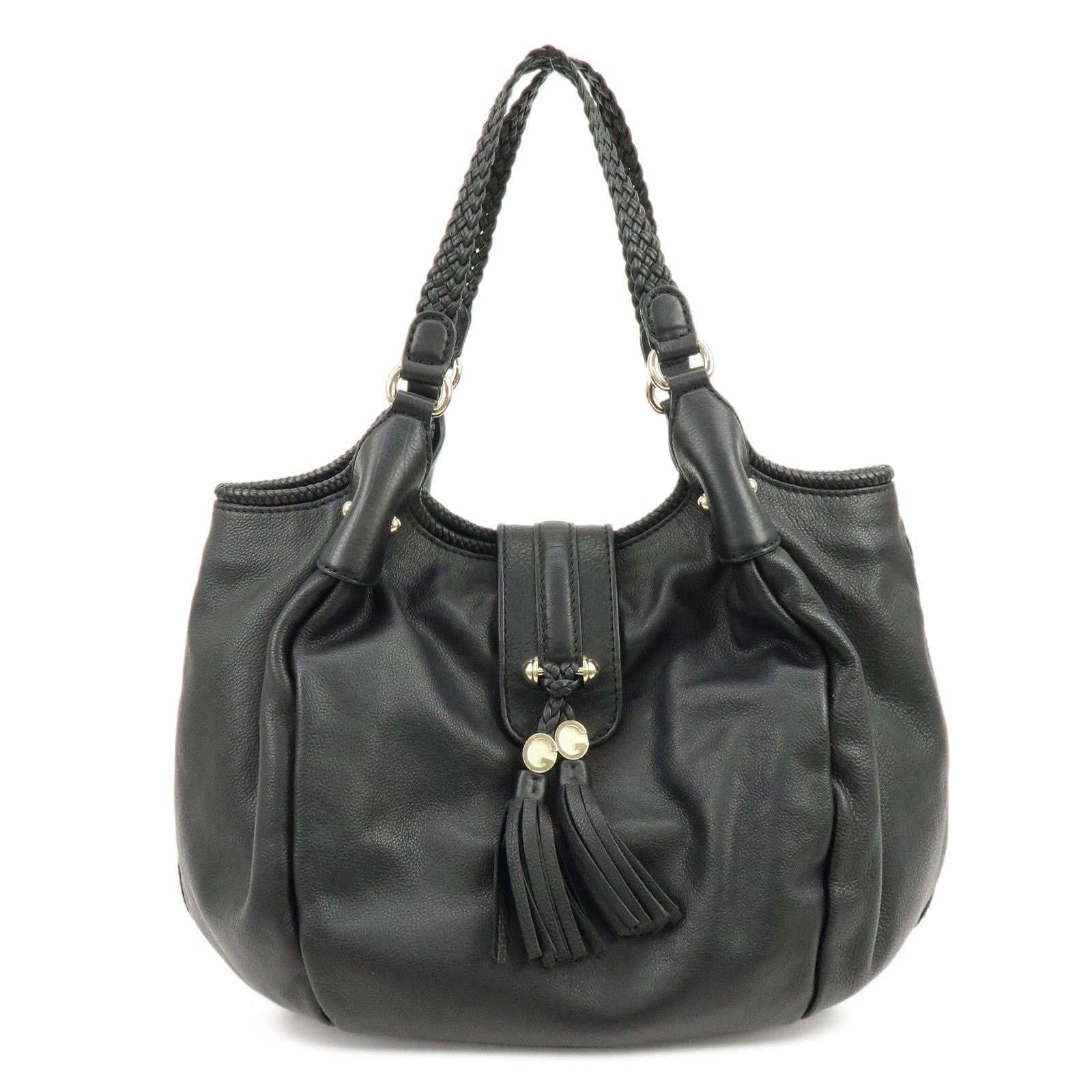 Gucci Gucci Marrakech Leather Shoulder Bag Black Size ONE SIZE - 1 Thumbnail