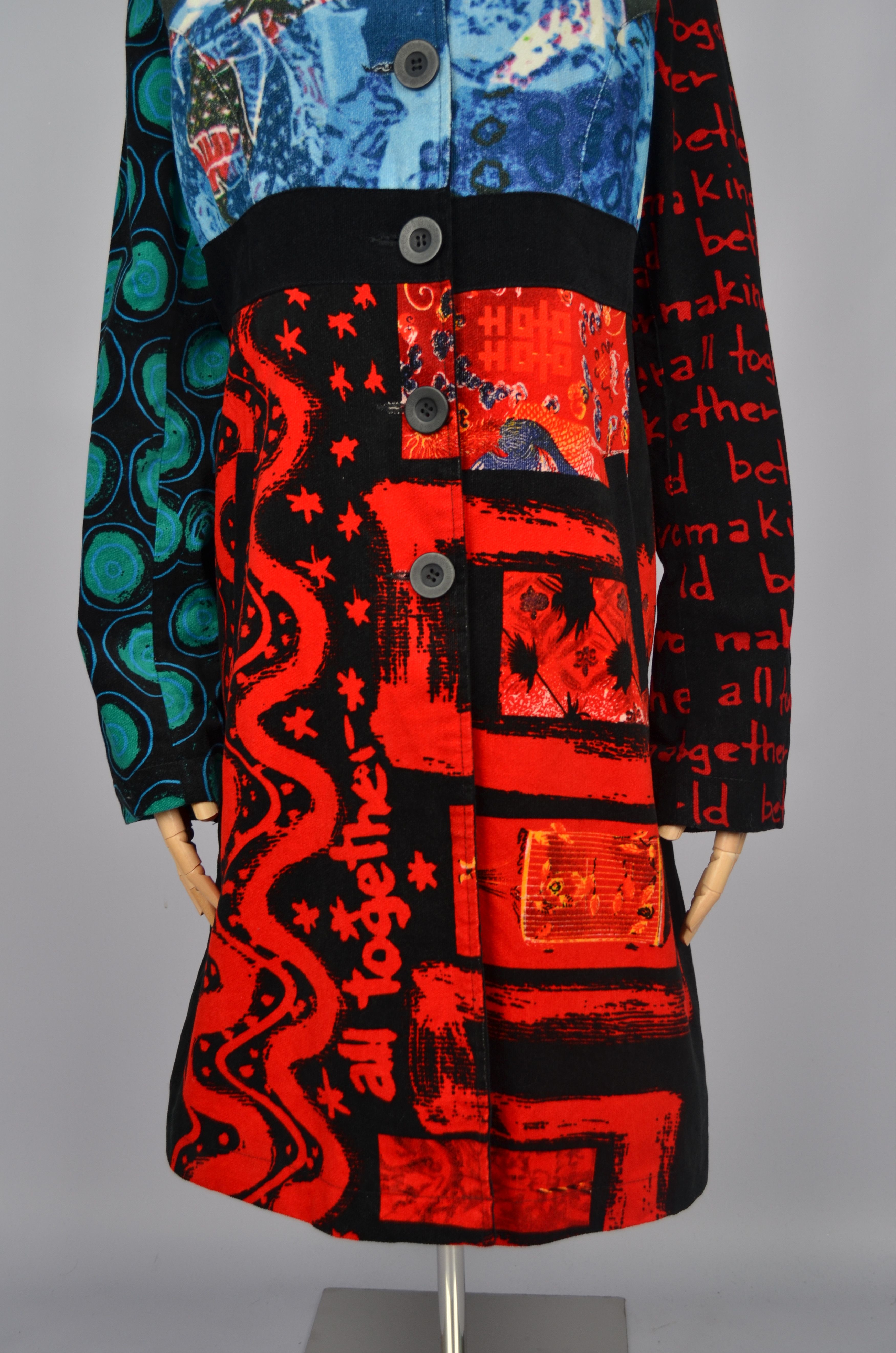 Desigual Desigual Multicolored Printed Jacket Coat Size 42/L Designer Size L / US 10 / IT 46 - 4 Thumbnail