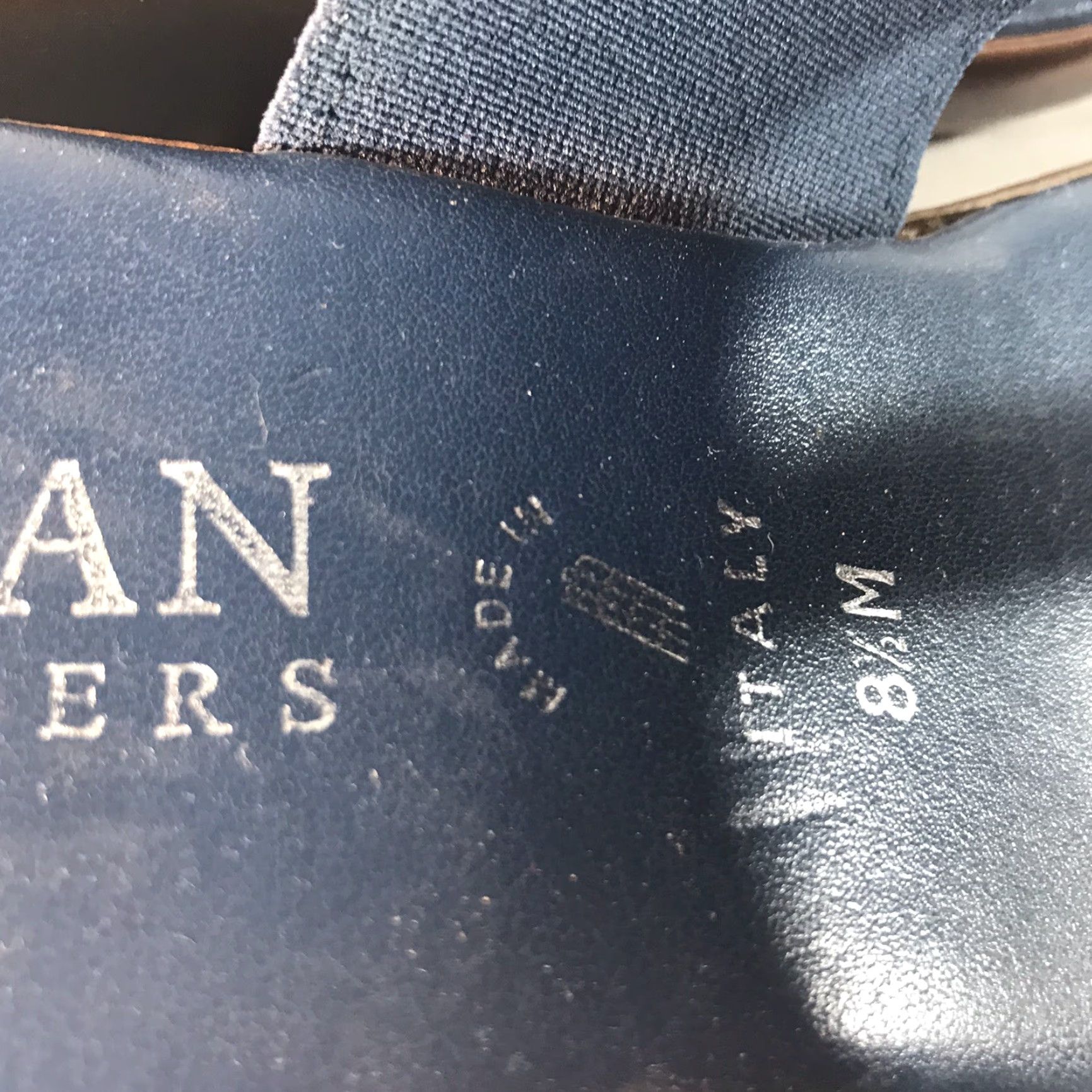 Vintage Italian Shoemakers Wedge Sandals Women Size 8.5M Blue Thong Summer Casual Italy Size US 8.5 / IT 38.5 - 4 Thumbnail