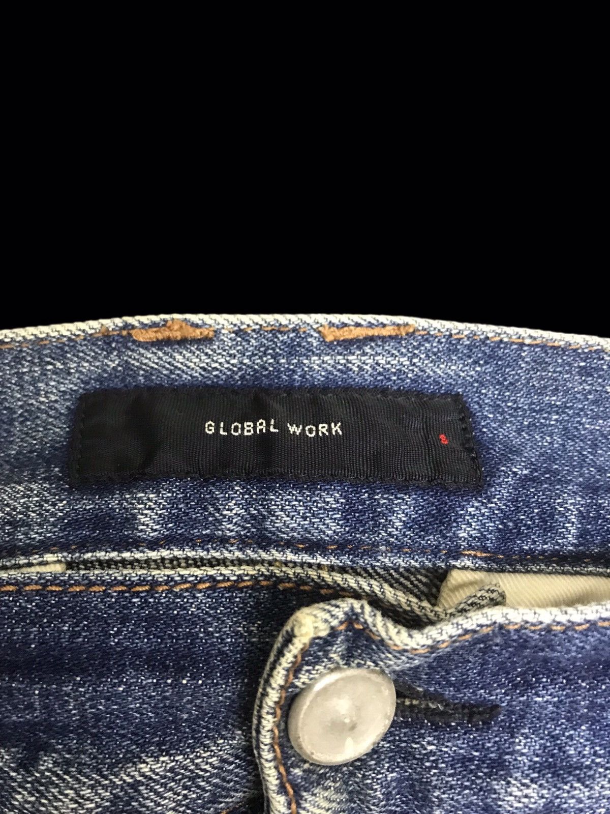 Global Work 💥JAPAN STYLE💥RARE GLOBAL WORK BLUE WASH CARGO DENIM F211 Size US 30 / EU 46 - 8 Thumbnail