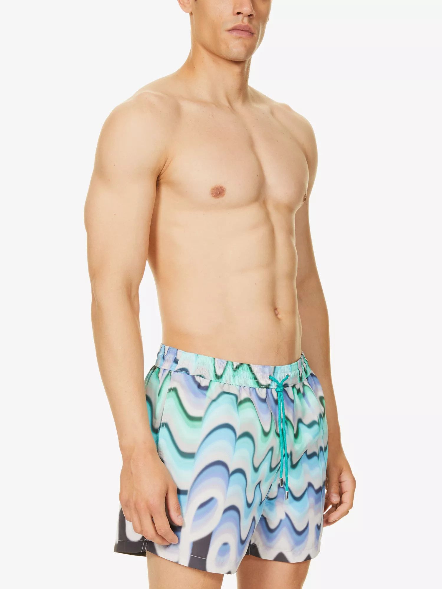 Paul Smith PAUL SMITH blue gradient logo print swim shorts Medium Size US 32 / EU 48 - 3 Thumbnail