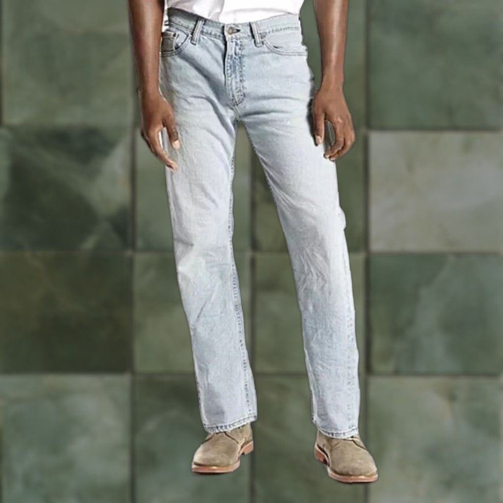Levi's Levi's 505 Regular Jeans Men's 40x32 Light Stonewash Stretch Denim 5-Pocket Zip Closure Modern Straight Size US 40 / EU 56 - 1 Thumbnail