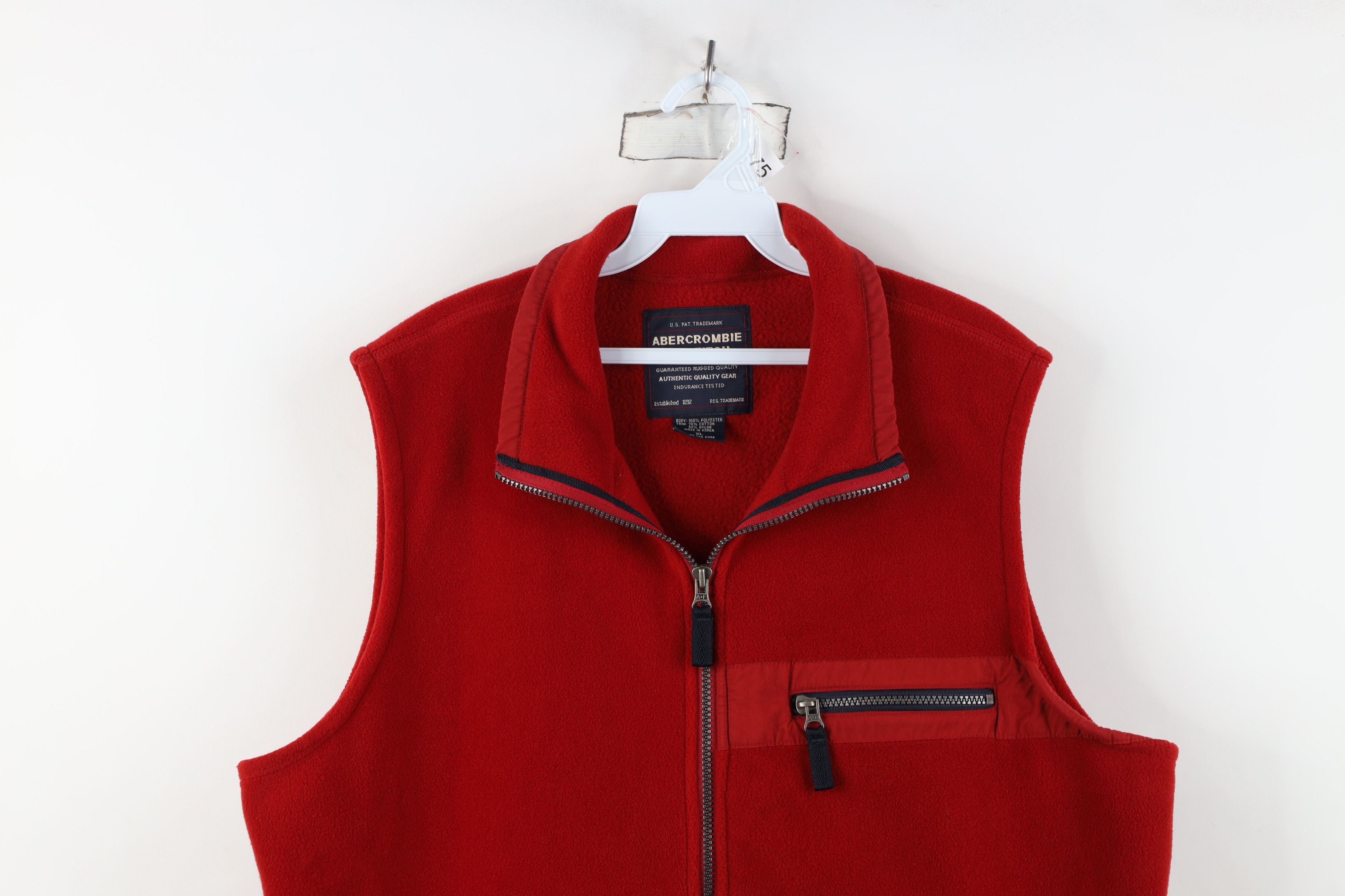 Abercrombie & Fitch Vintage 90s Y2K Abercrombie & Fitch Fleece Vest Jacket Size US XL / EU 56 / 4 - 2 Thumbnail