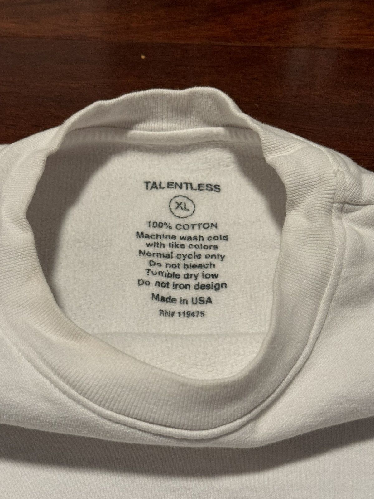 Talentless White Talentless Please Wash Your Hands Crewneck Size US XL / EU 56 / 4 - 5 Thumbnail
