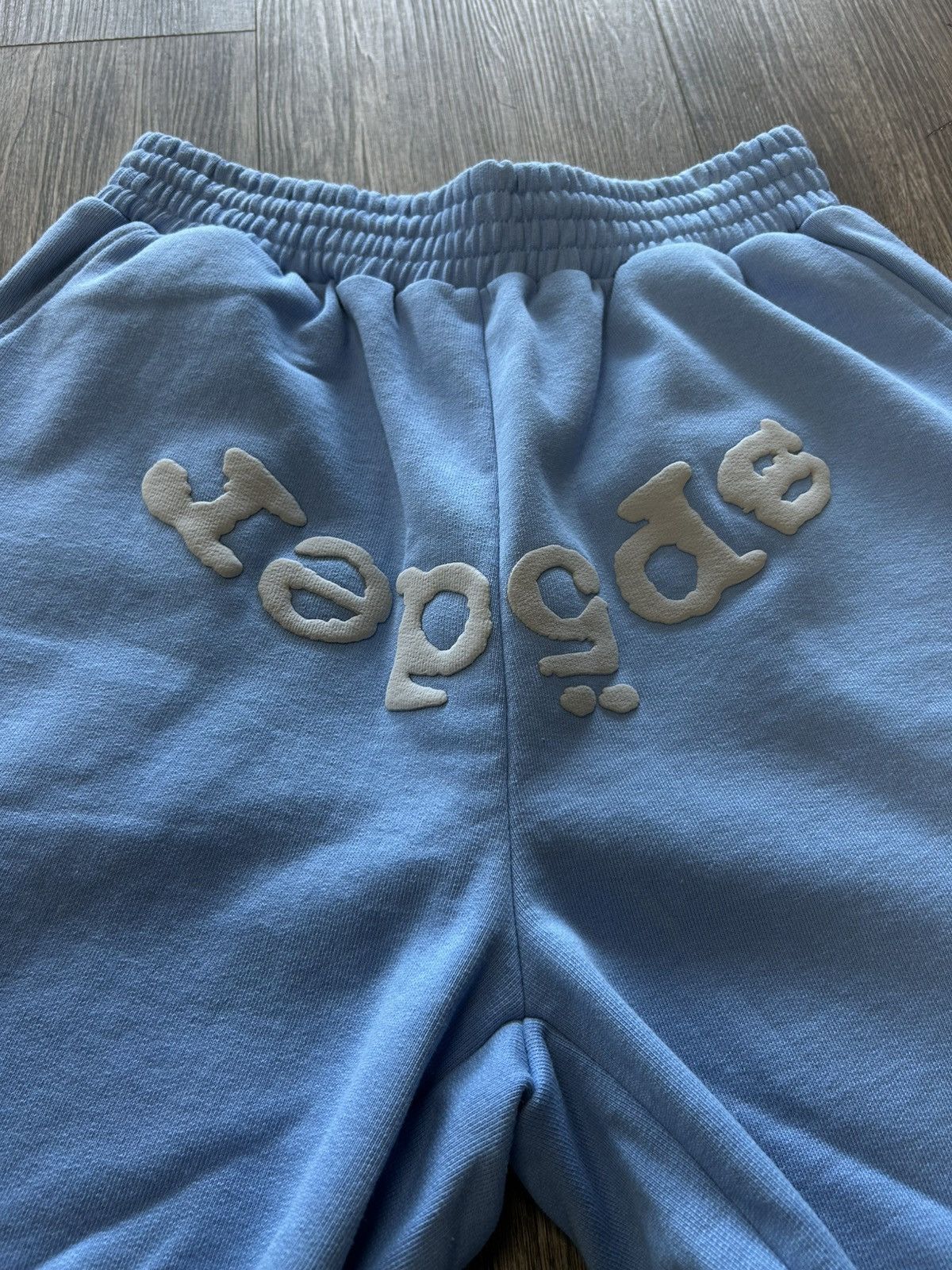 Sp5der Sp5der dusty blue OG web V2 sweatshorts Size US 40 / EU 56 - 3 Thumbnail