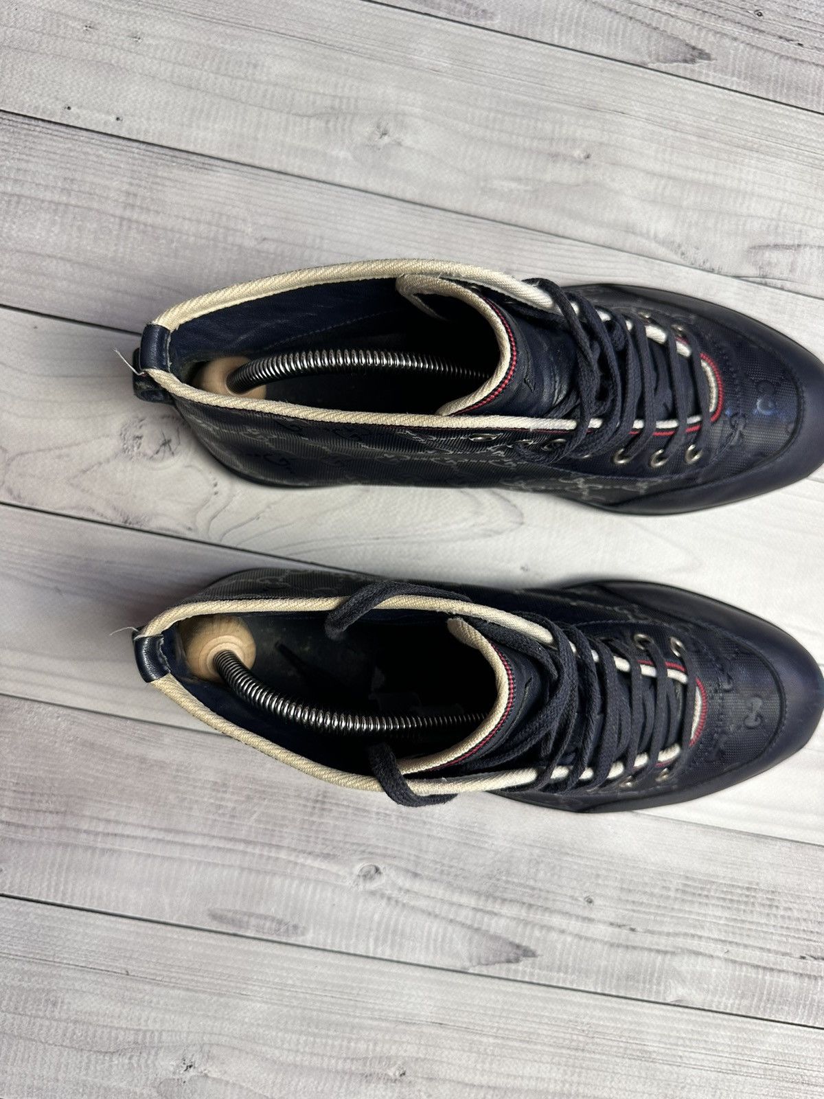 Vintage Vintage Gucci shoes boots monogram blue size US7,5/8 Size US 7.5 / EU 40-41 - 6 Thumbnail