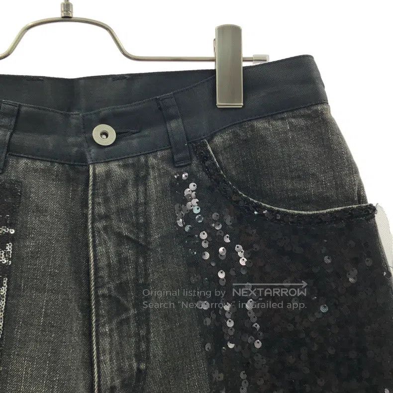 Junya Watanabe Junya Watanabe size XS Patchwork Leather Denim Pants Size US 27 - 2 Thumbnail