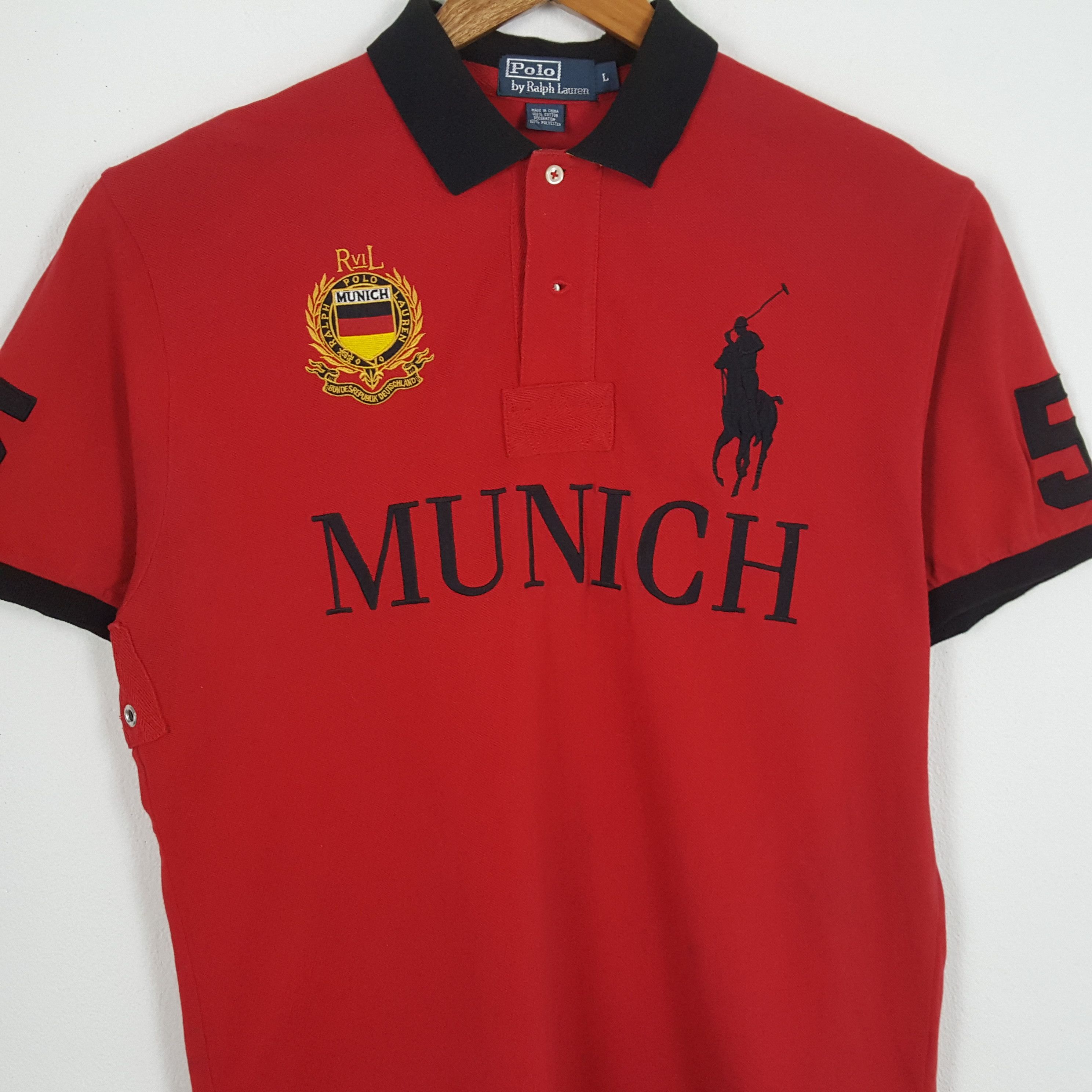 Polo Ralph Lauren × Vintage Vintage POLO by RALPH LAUREN Munich no 5 Design Polos Size US L / EU 52-54 / 3 - 2 Thumbnail