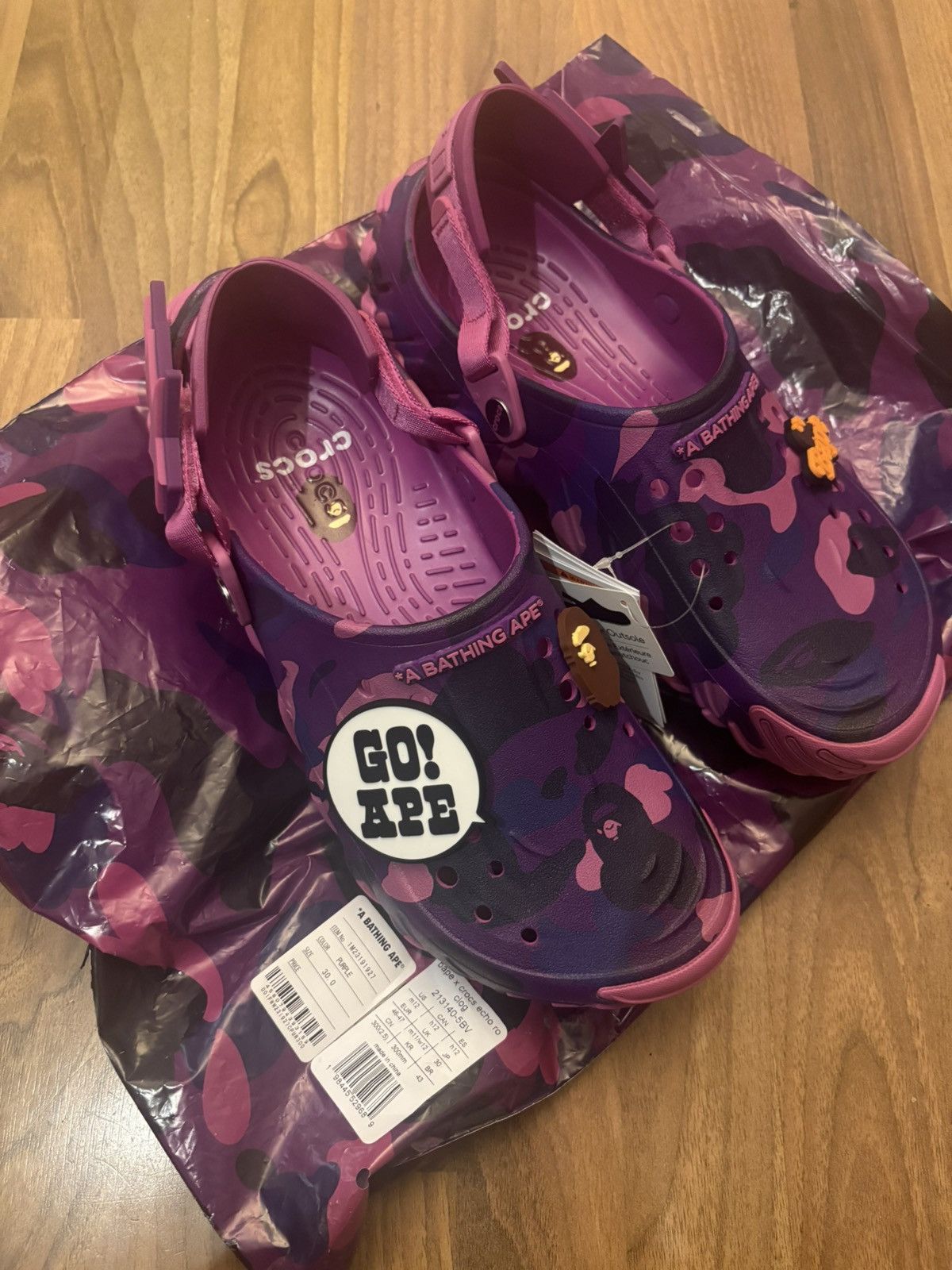 Bape × Crocs BAPE x Crocs Echo RO Clog "Purple Camo" (BNIB) UK 11 Size US 12 / EU 45 - 1 Thumbnail