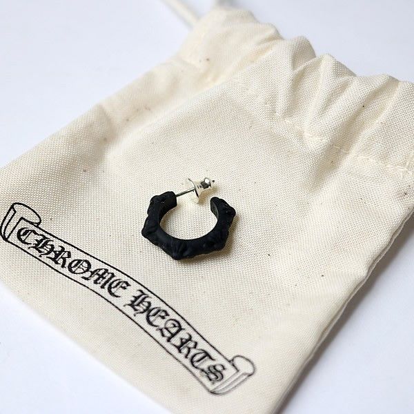 Chrome Hearts Chrome Hearts Rubber Cross Band Hoop Earring Size ONE SIZE - 3 Thumbnail