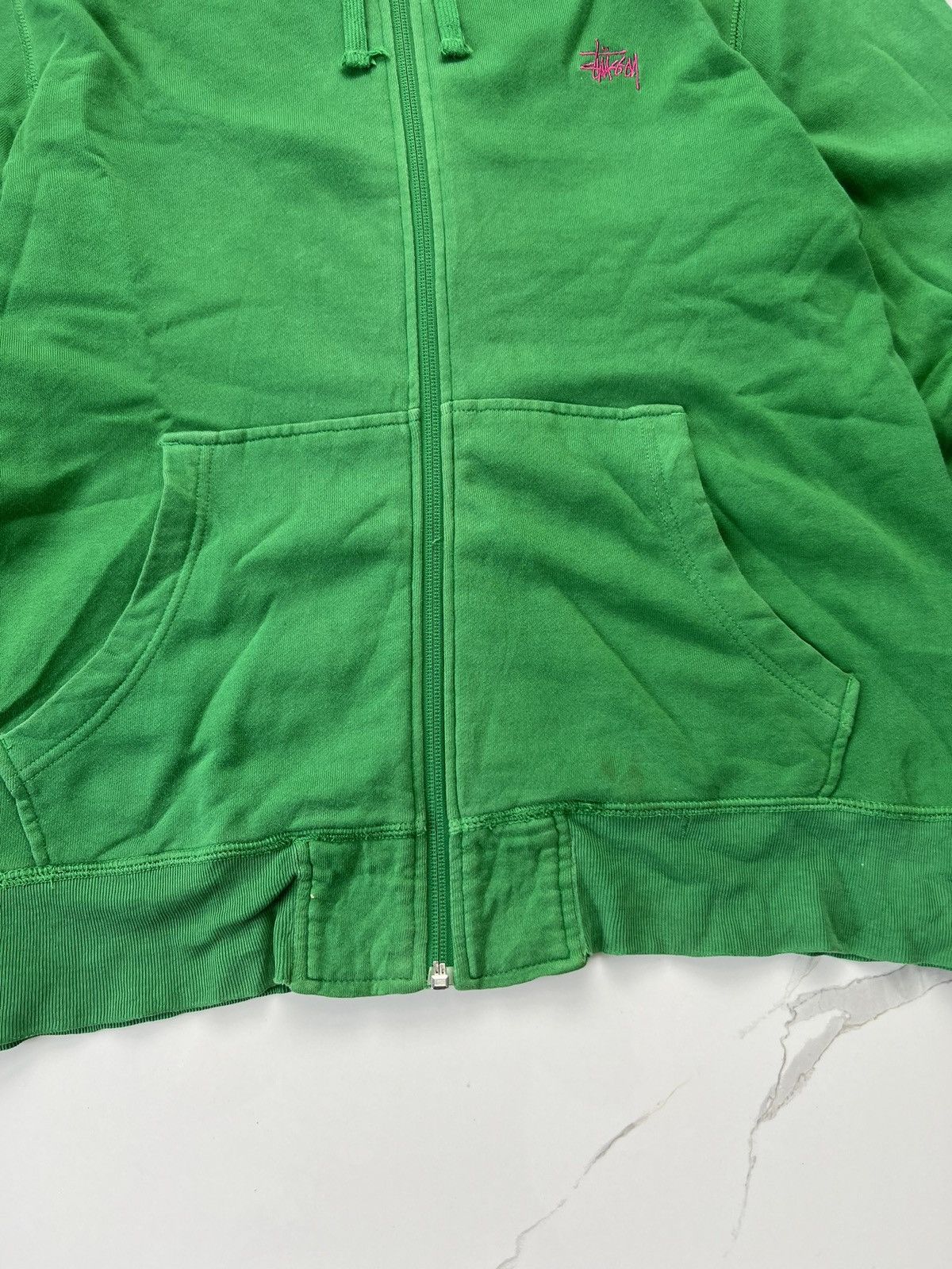 Stussy × Vintage 00’s STUSSY AUTHENTIC ZIP HOODIE Y2K SMALL LOGO RARE Size US S / EU 44-46 / 1 - 4 Thumbnail