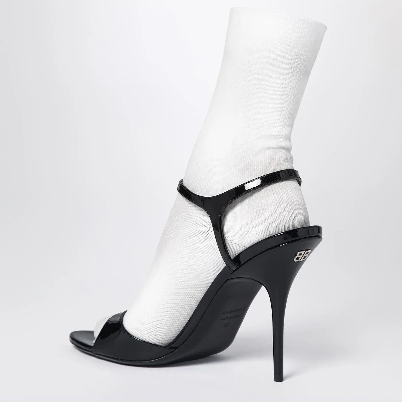 Balenciaga o1d2blof0426 Leather Sock Sandals in Black Size US 6 / IT 36 - 4 Thumbnail