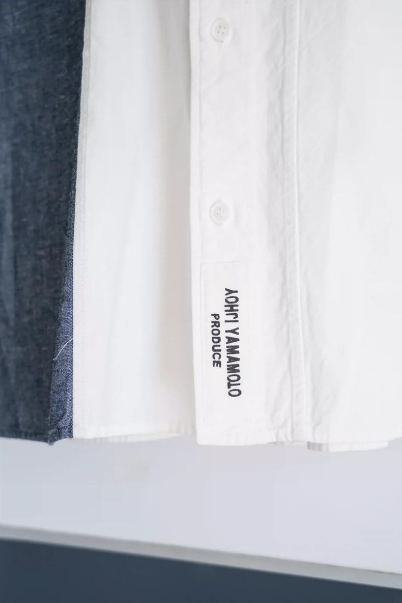Yohji Yamamoto Yohji Yamamoto 15ss Denim Paneled Short Sleeve Shirt 2501-N Size US L / EU 52-54 / 3 - 4 Thumbnail