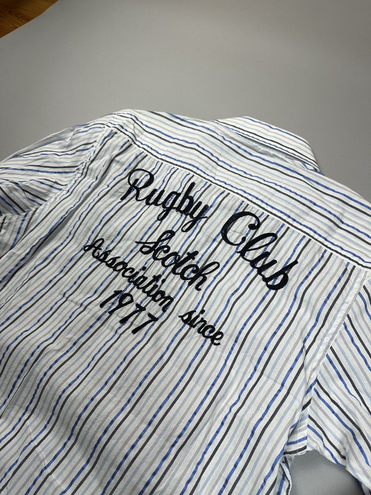 Scotch & Soda Scotch&soda Stripe Button Shirt White Rugby Club Size US L / EU 52-54 / 3 - 6 Thumbnail