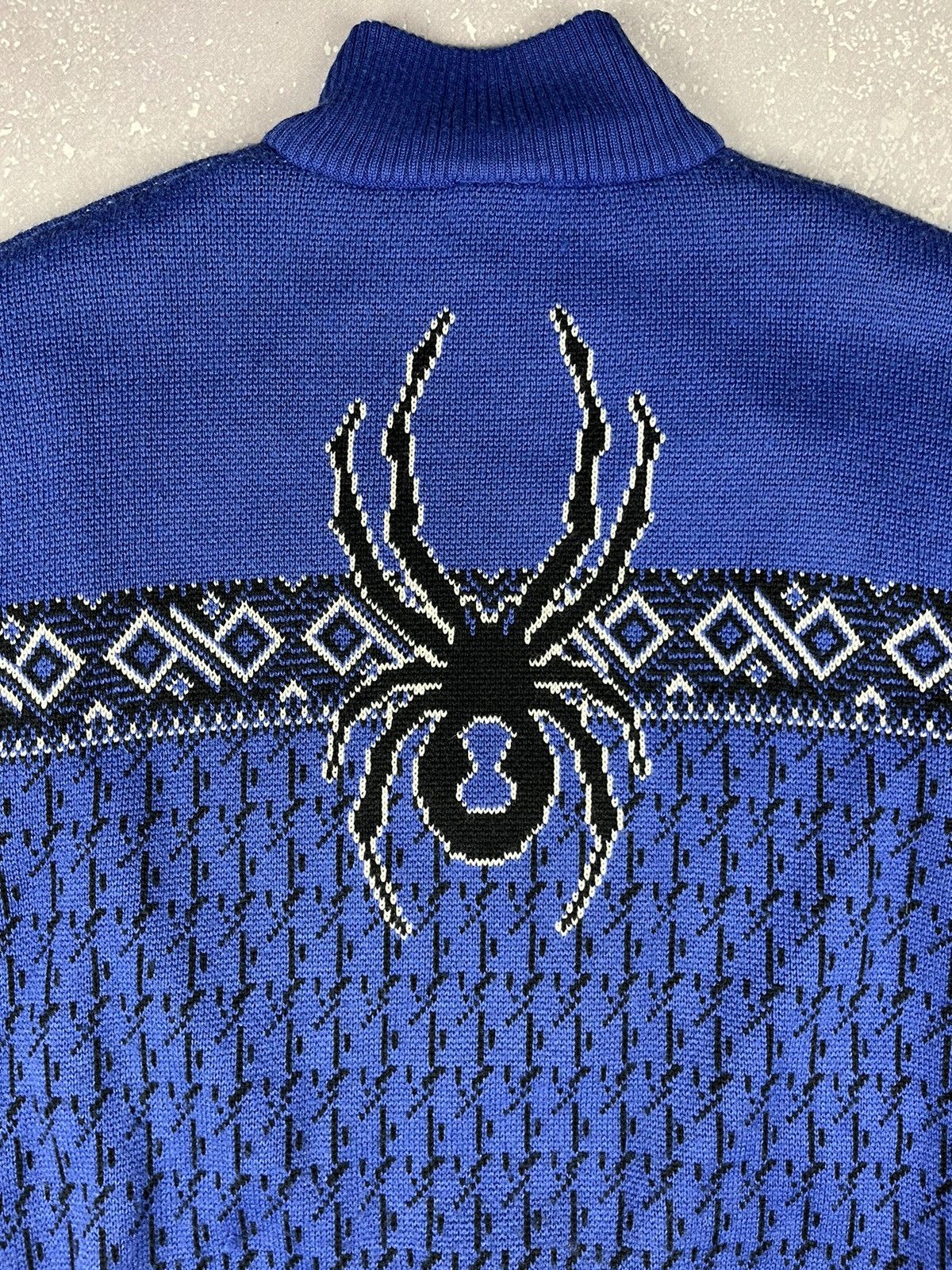 Spyder VINTAGE SPYDER 1/4 ZIP SPYDER LOGO PULLOVER XL Size US XL / EU 56 / 4 - 10 Thumbnail