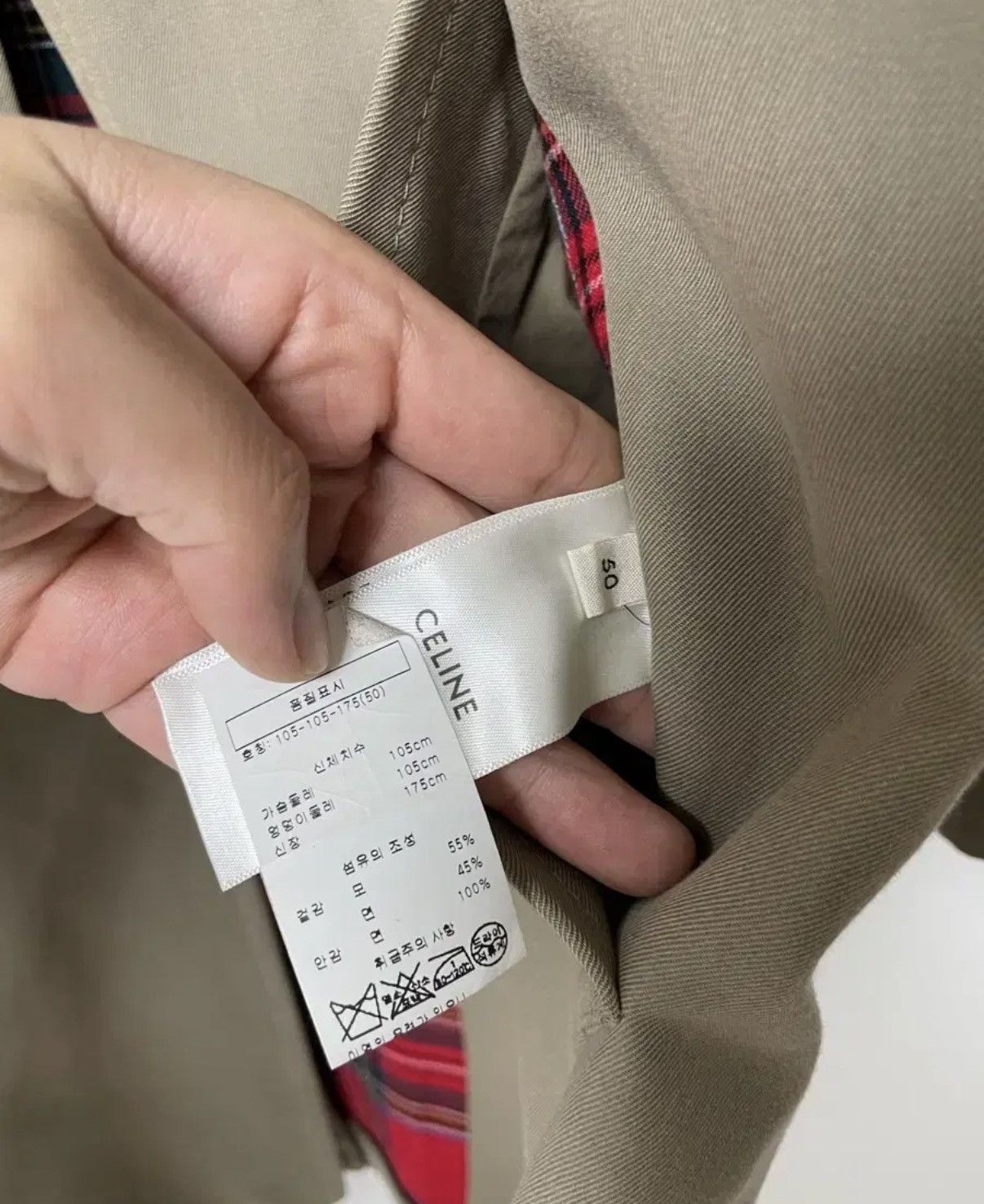 Celine Celine 20FW check lining mac coat sz50 Size US M / EU 48-50 / 2 - 3 Thumbnail