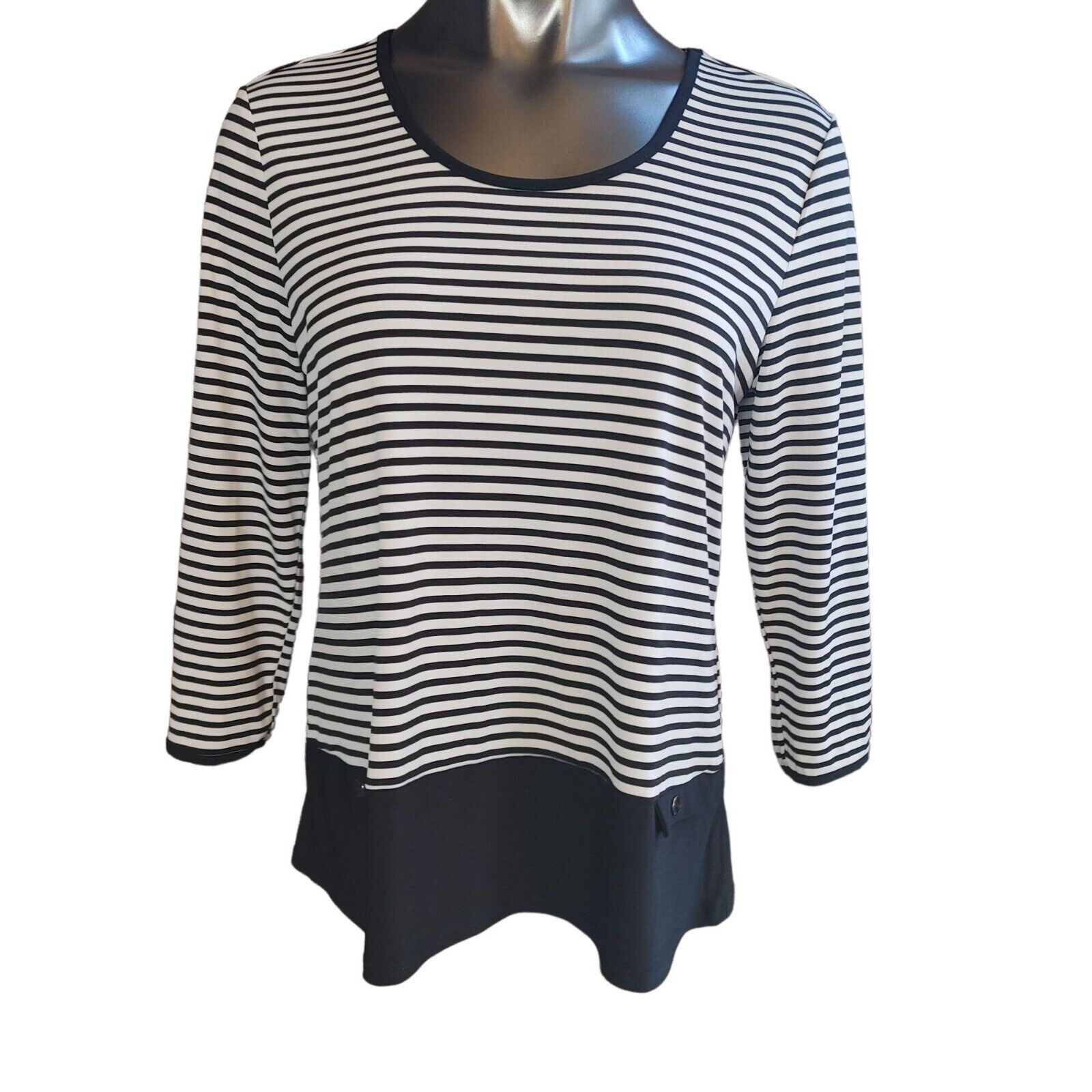 Other Susan Lawrence Petite Black and White Stripped 3/4 Sleeve To Size M / US 6-8 / IT 42-44 - 1 Thumbnail
