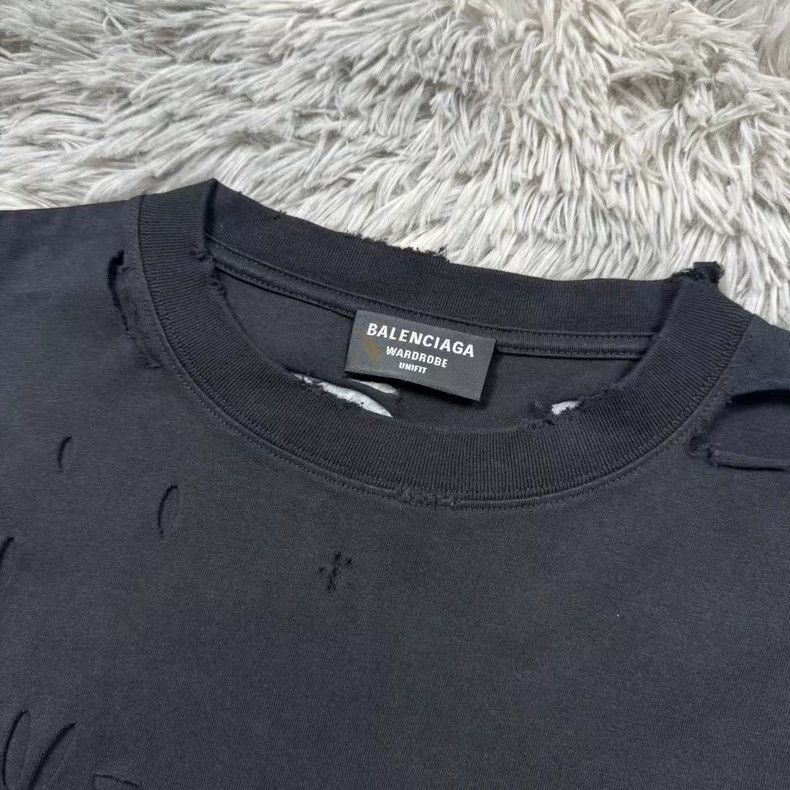 Balenciaga Balenciaga Double-hook destroy short sleeve 2504-Nextarrow Size US M / EU 48-50 / 2 - 2 Thumbnail